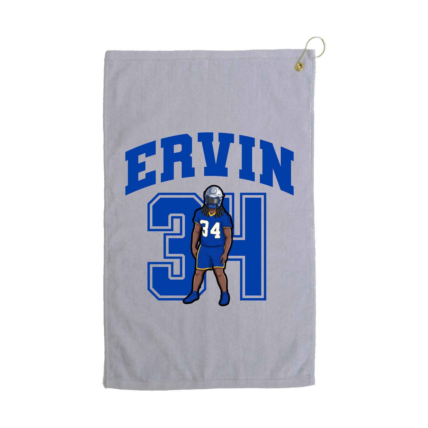 Golf Towel — Number in Grey
