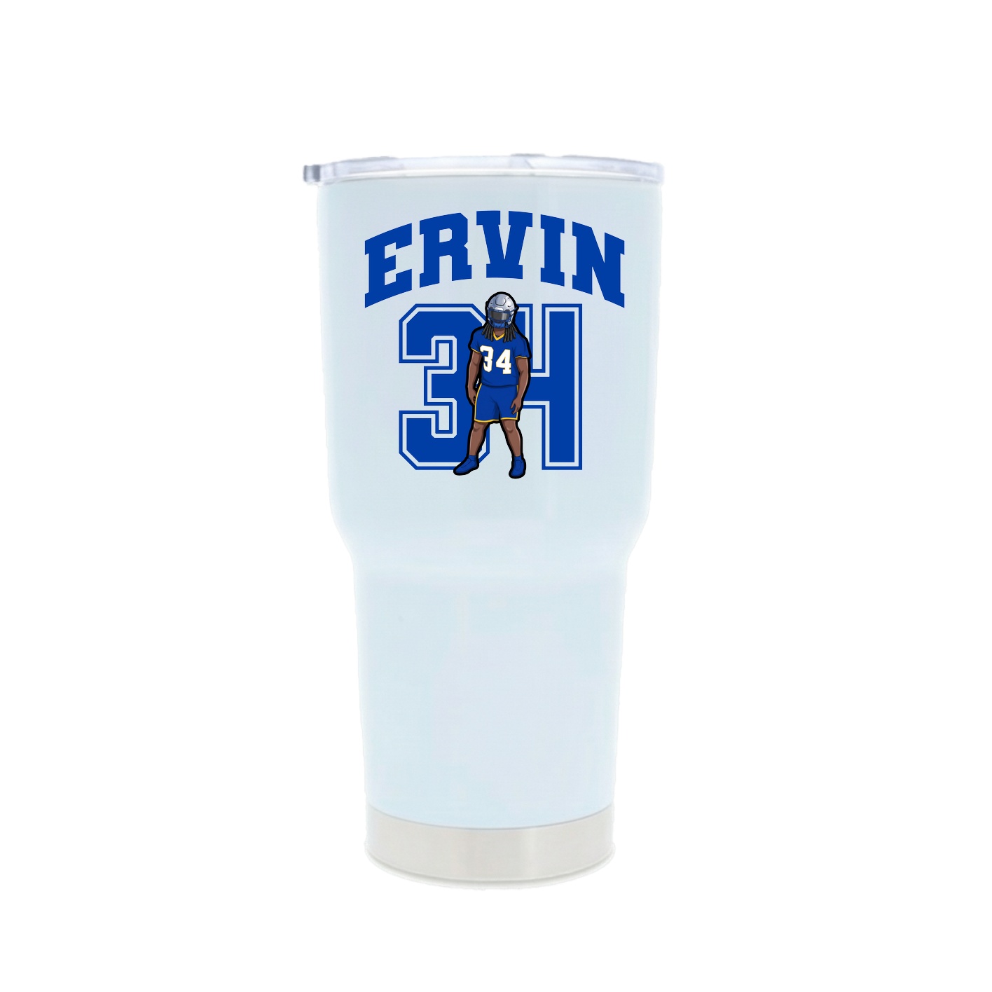 30oz Stainless Steel Tumbler — Number in White