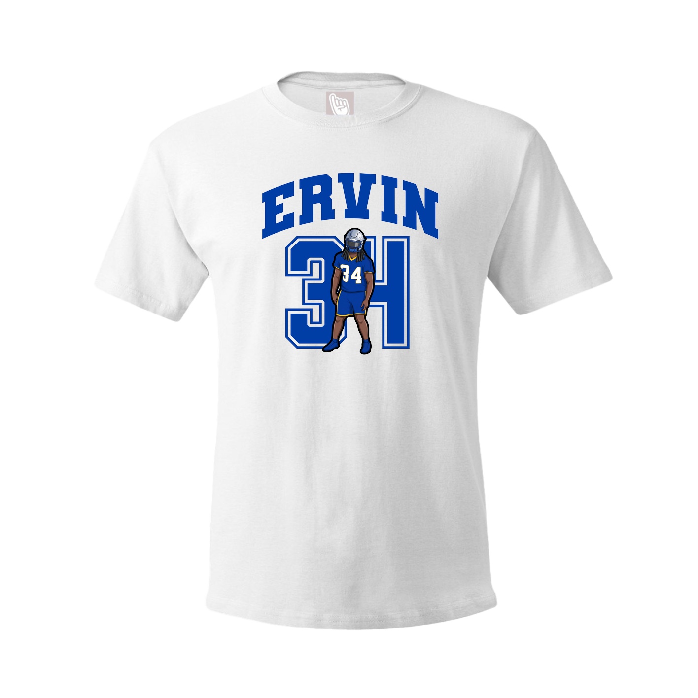 Youth Tee — Number in White