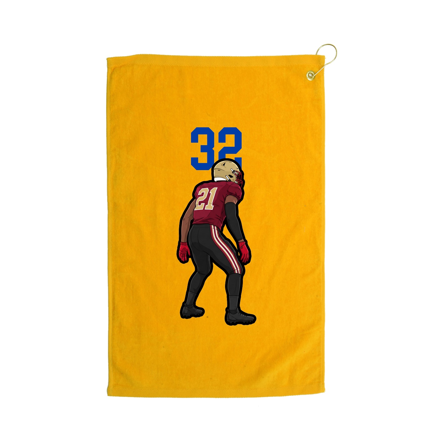 Golf Towel — Number Top in Gold