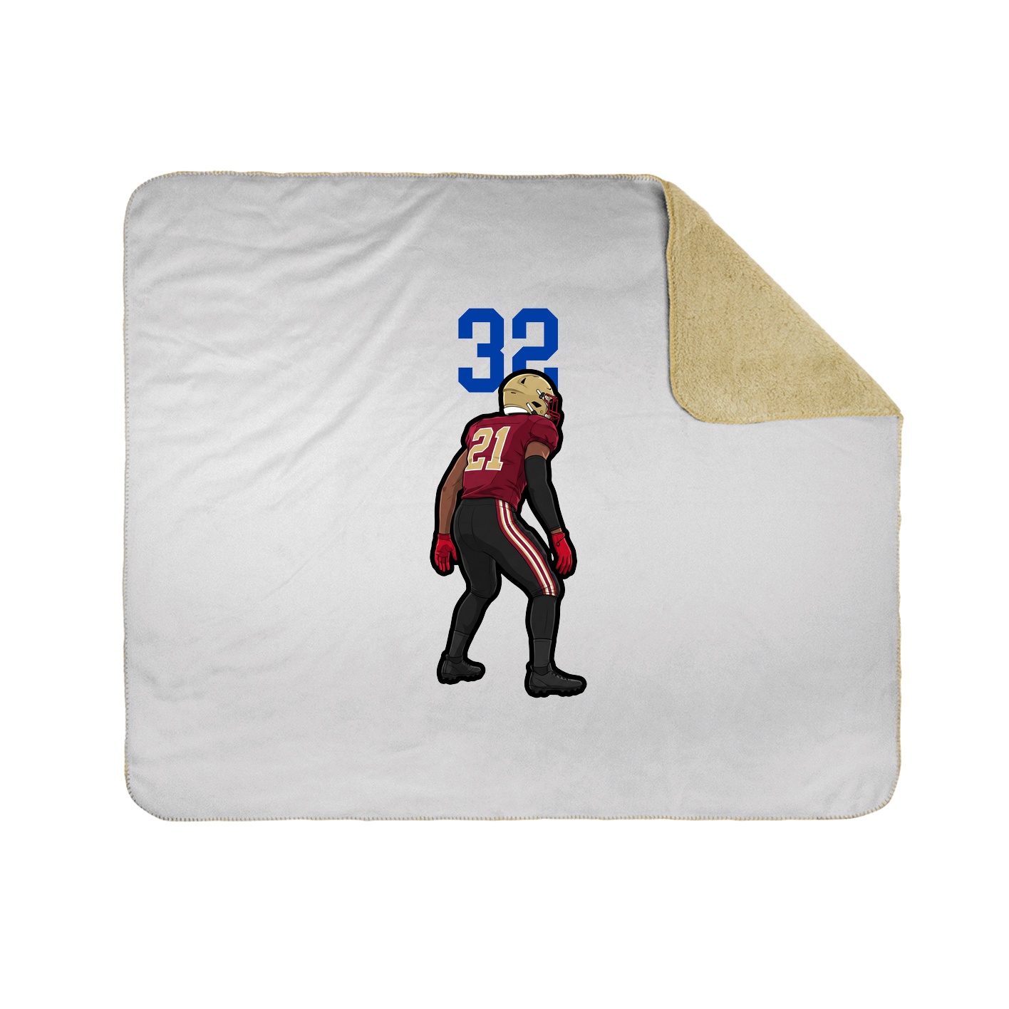 Throw Blanket — Number Top in White
