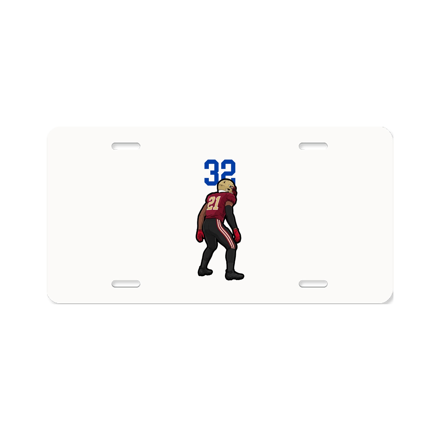 License Plate — Number Top in Classic