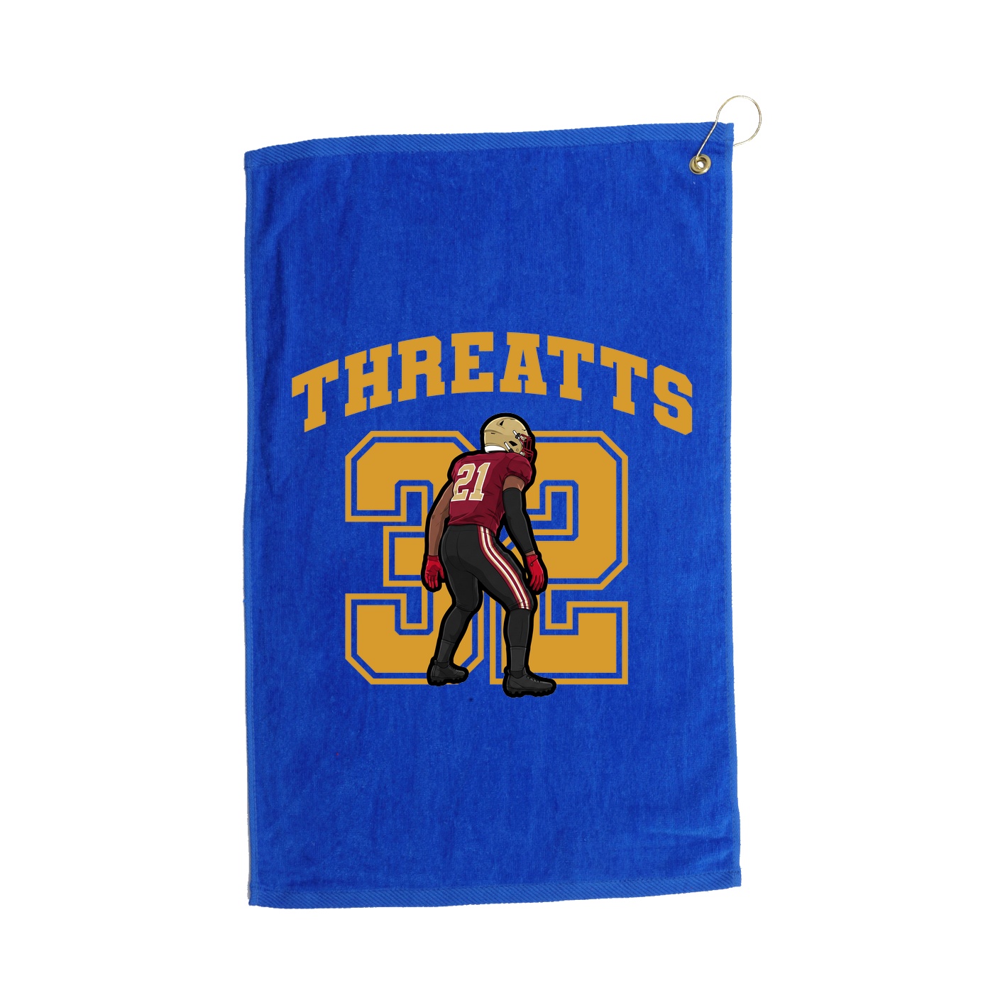 Golf Towel — Number in Royal