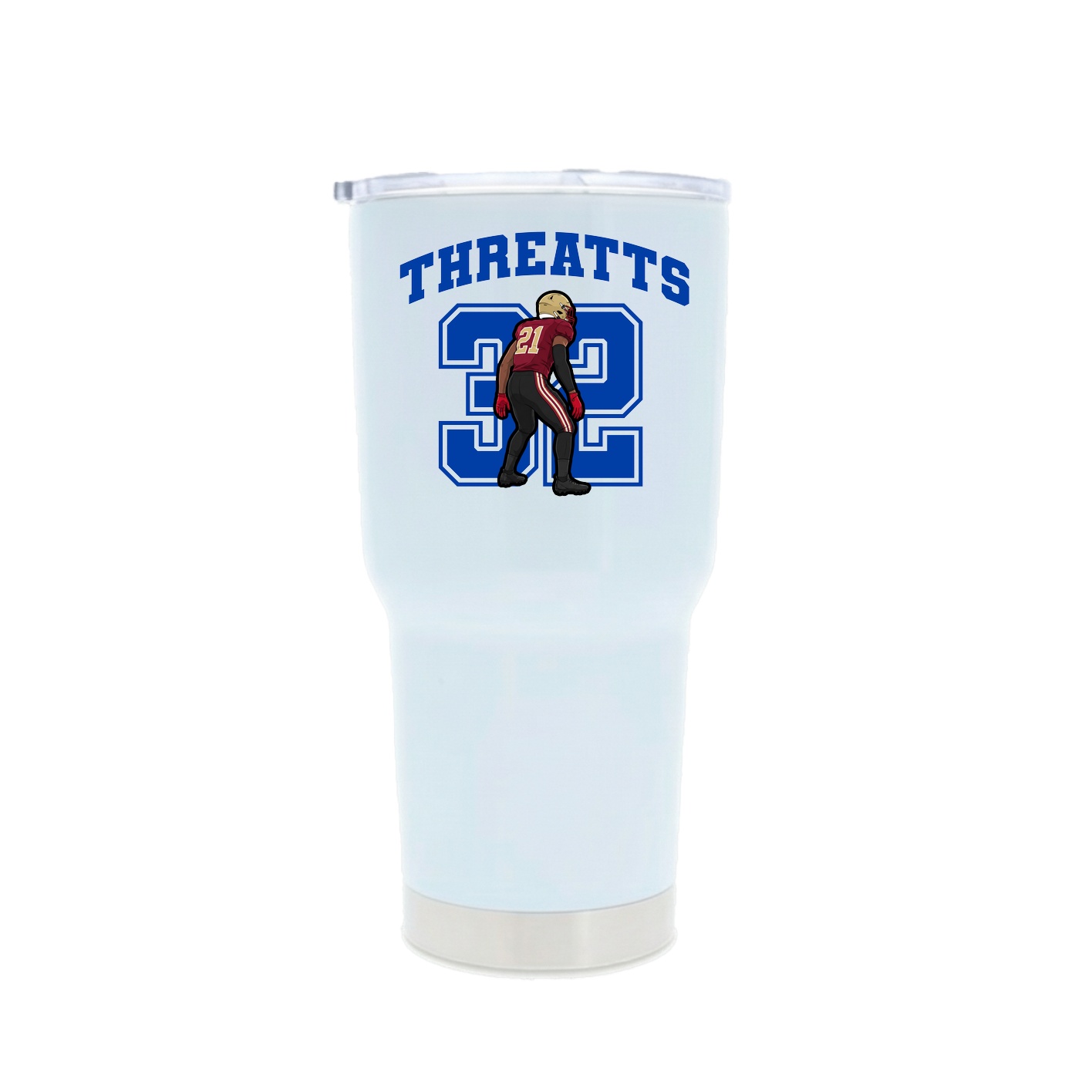 30oz Stainless Steel Tumbler — Number in White