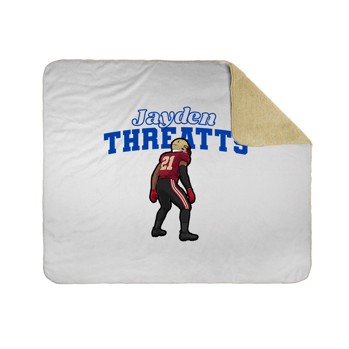 Throw Blanket — Name Arch in White