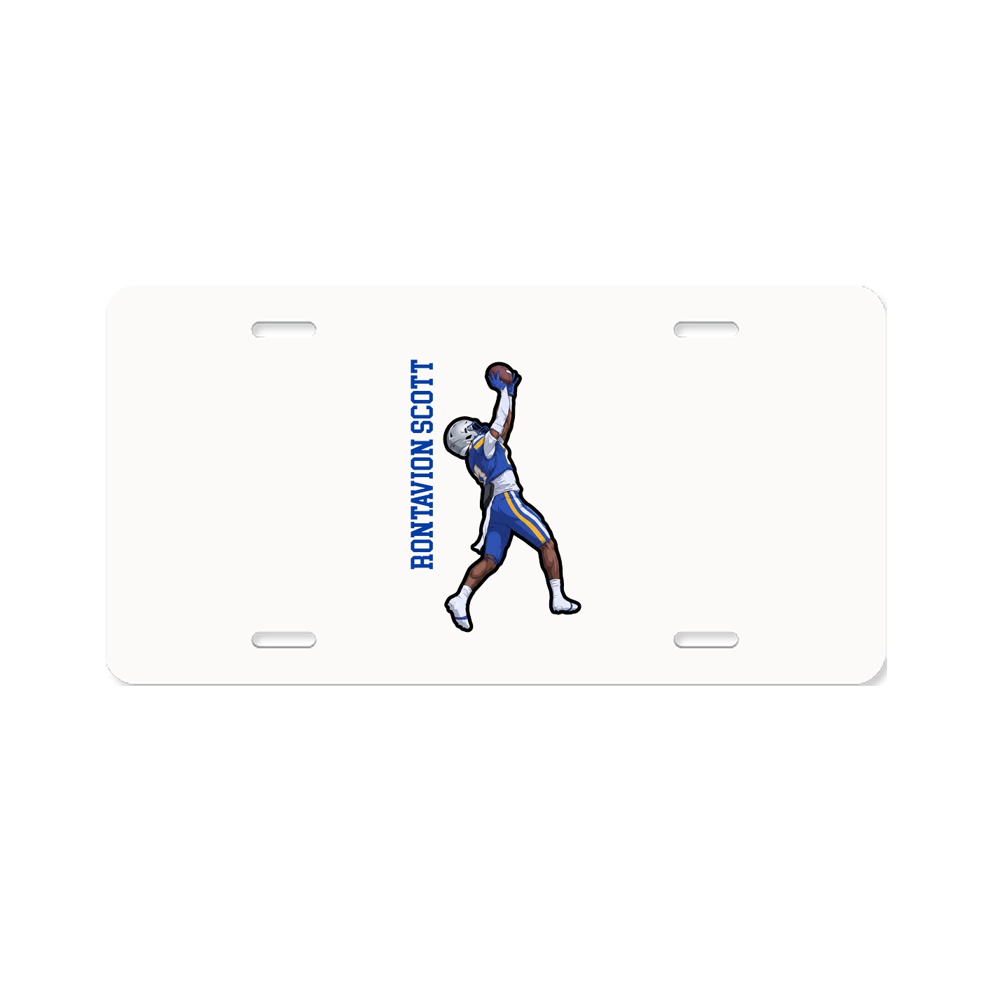 License Plate — Name Vertical in Classic