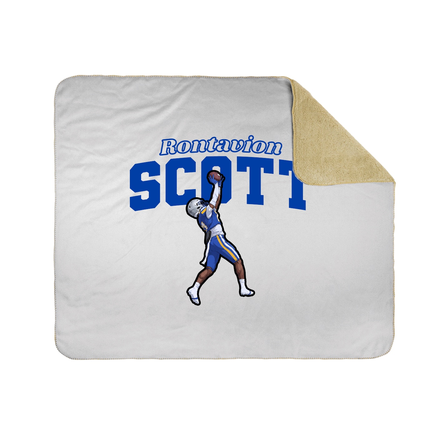 Throw Blanket — Name Arch in White