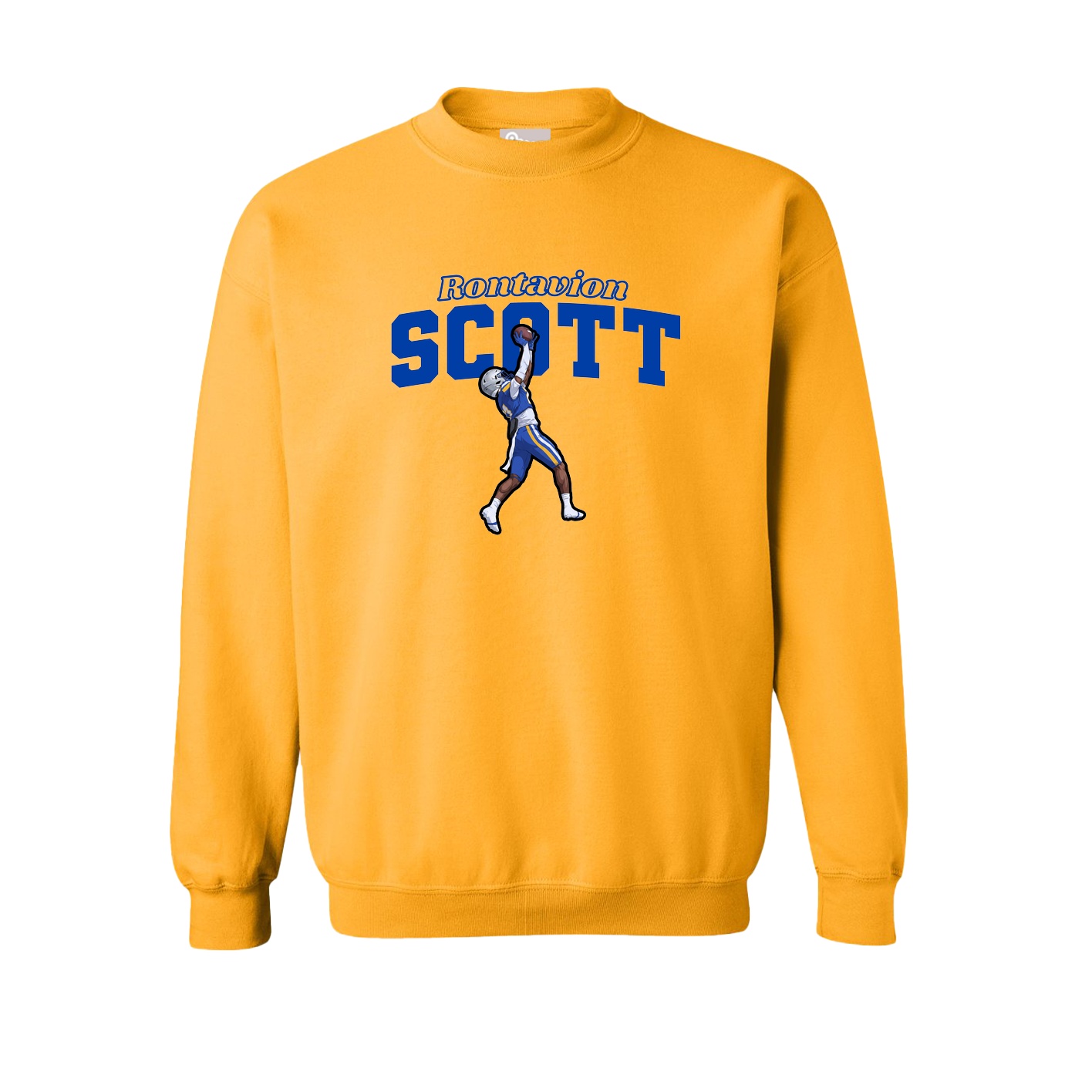 Fleece Crew — Name Arch in Gold