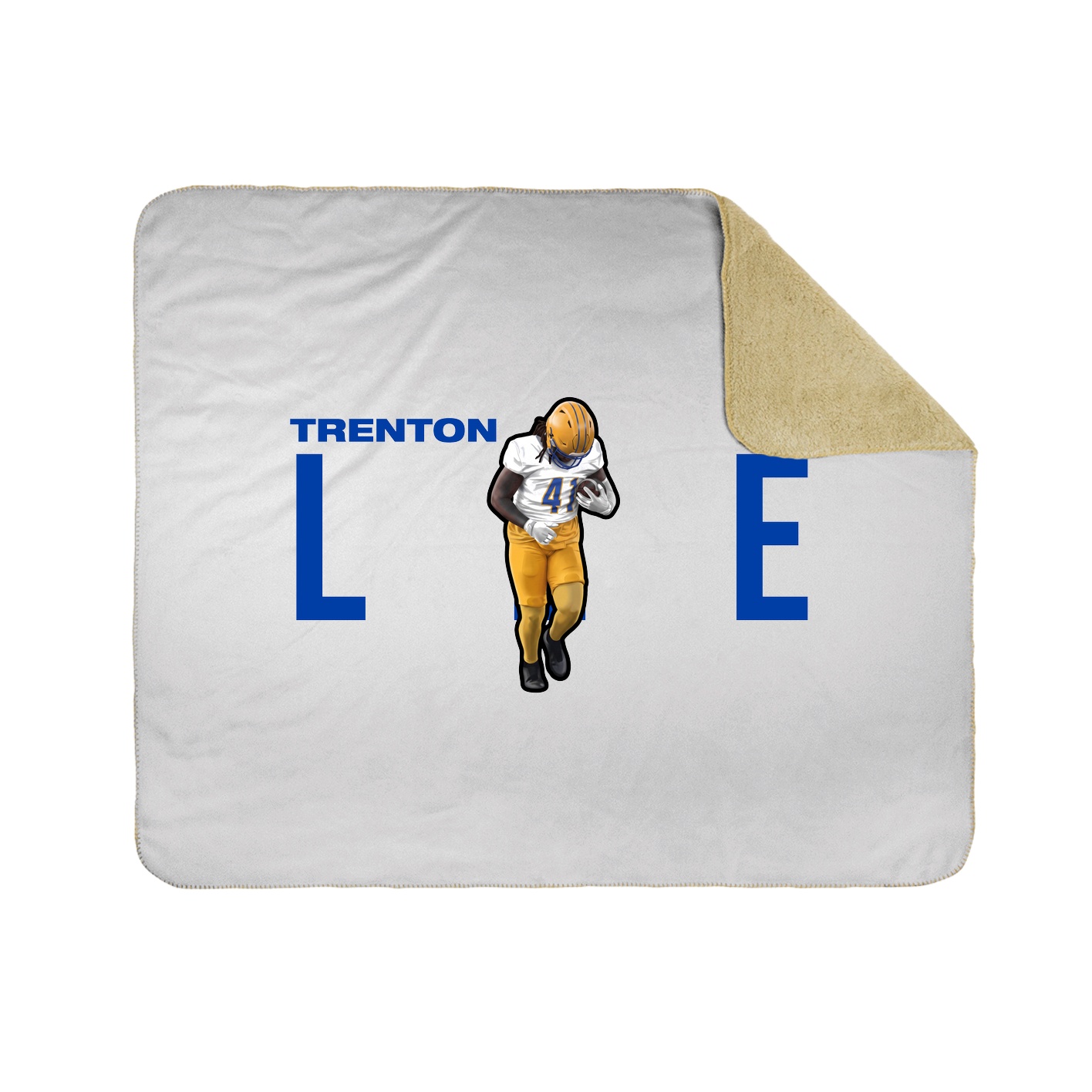 Throw Blanket — Player Name in White