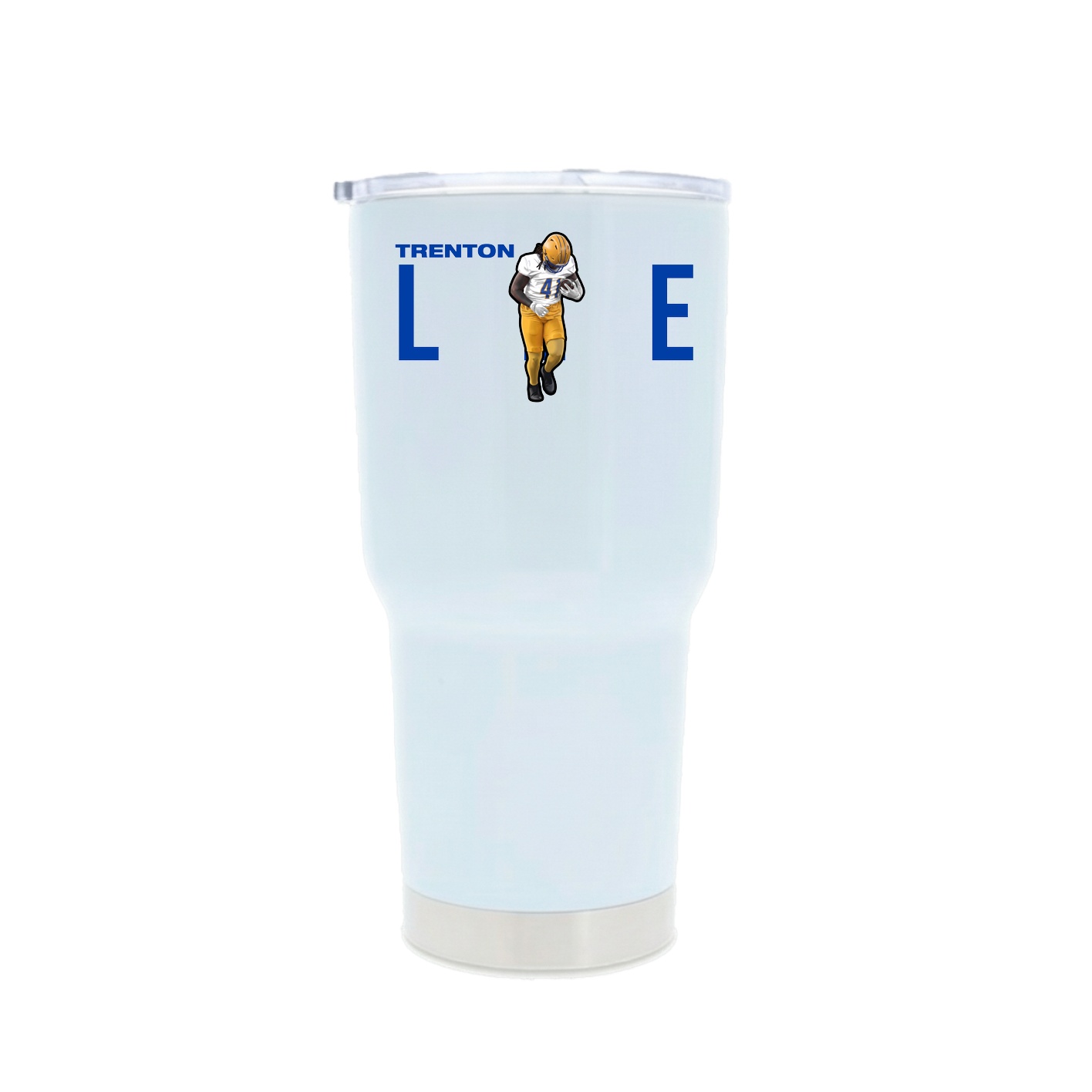 30oz Stainless Steel Tumbler — Player Name in White