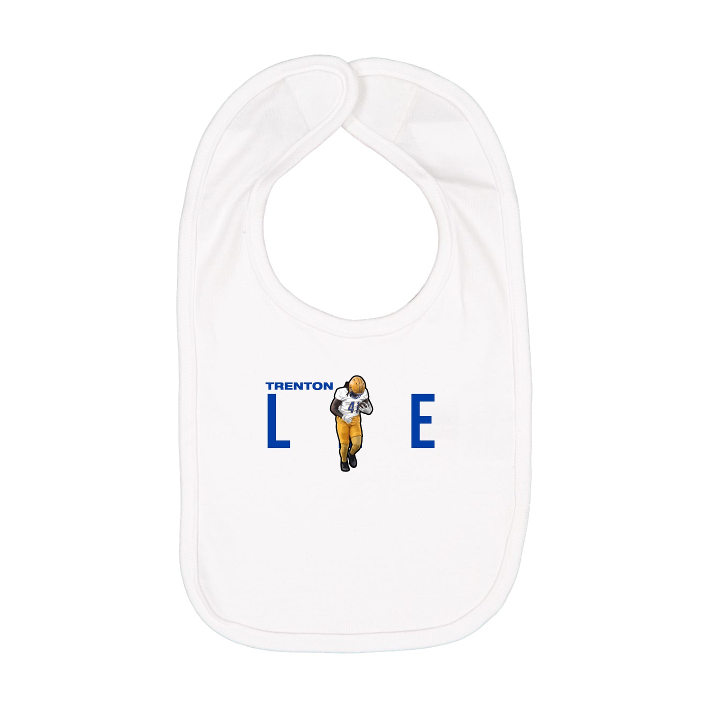 Infant Bib — Player Name in White