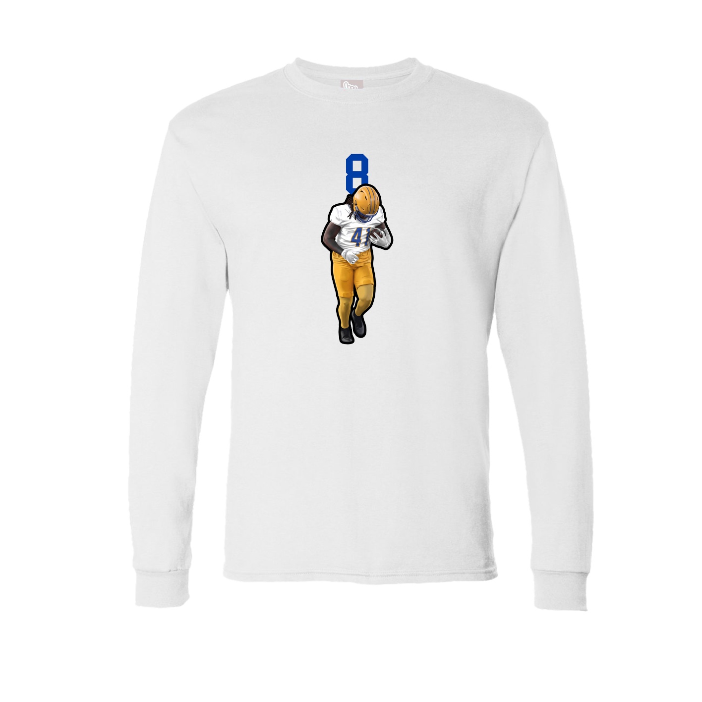 Long Sleeve Tee — Number Top in White