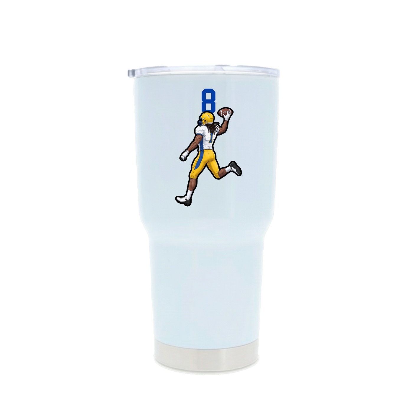 30oz Stainless Steel Tumbler — Number Top in White