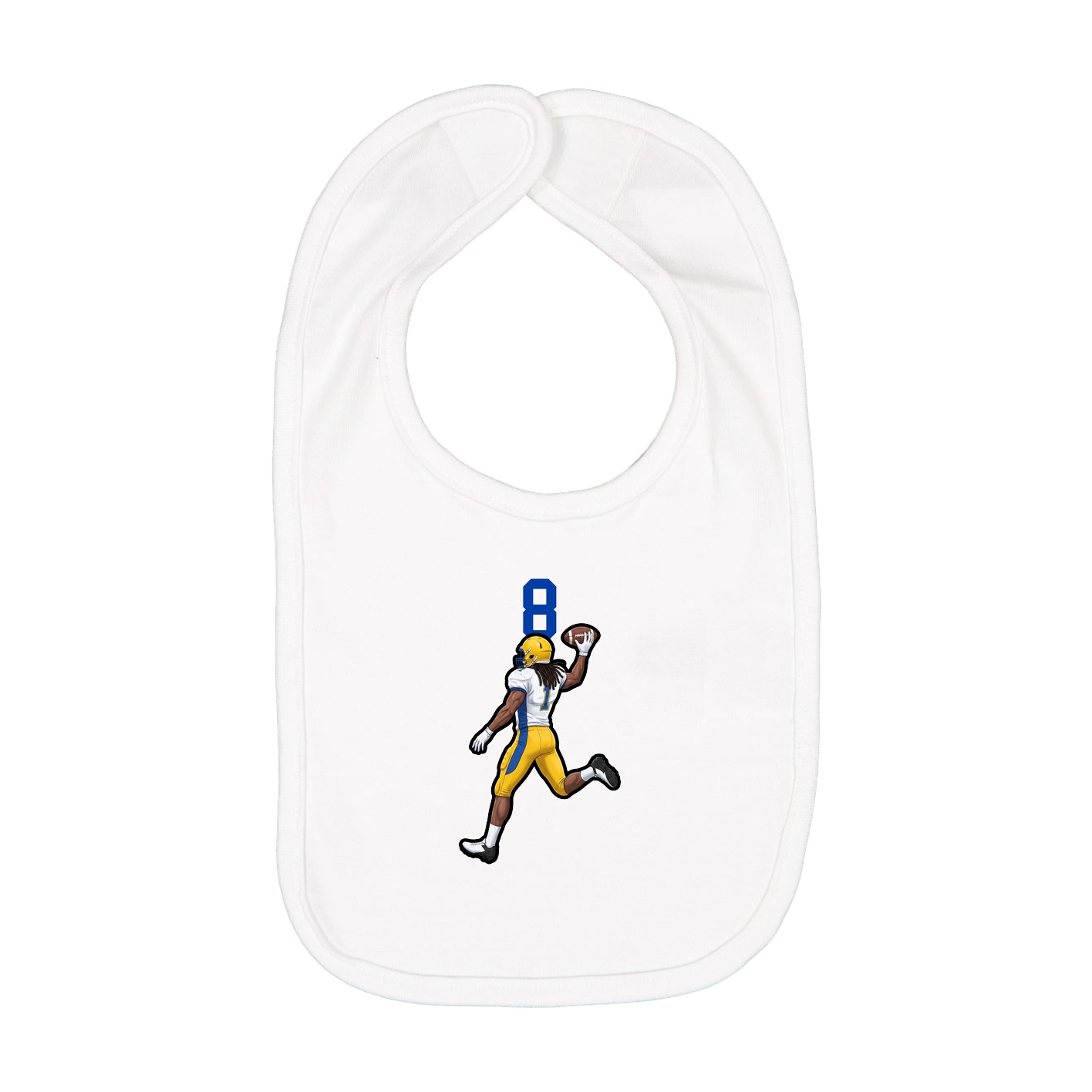 Infant Bib — Number Top in White
