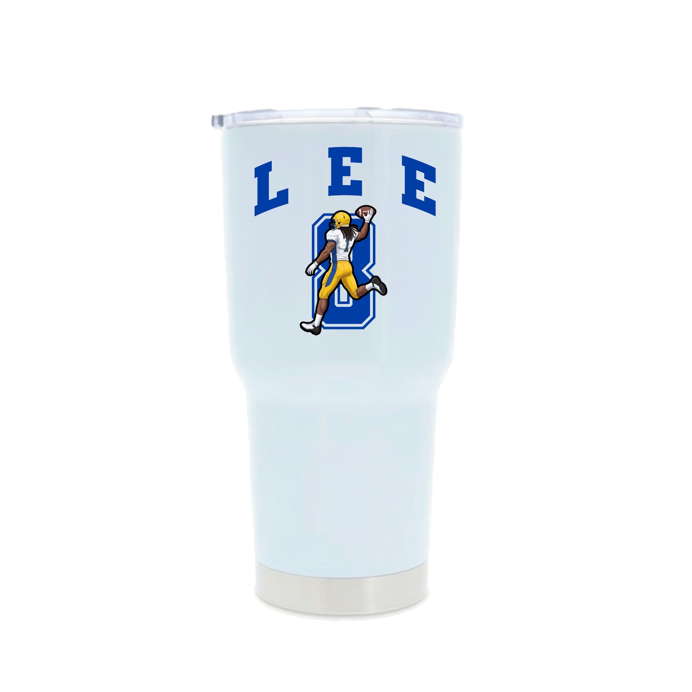 30oz Stainless Steel Tumbler — Number in White