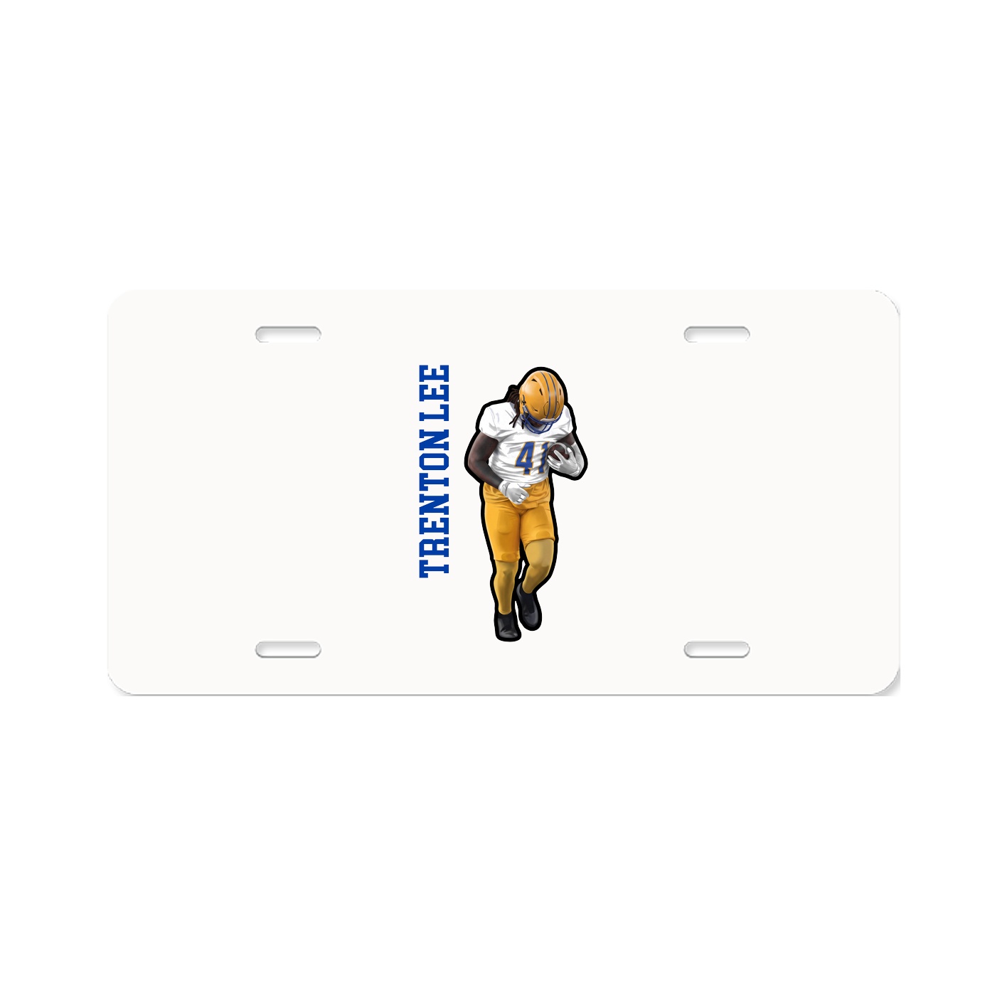 License Plate — Name Vertical in Classic