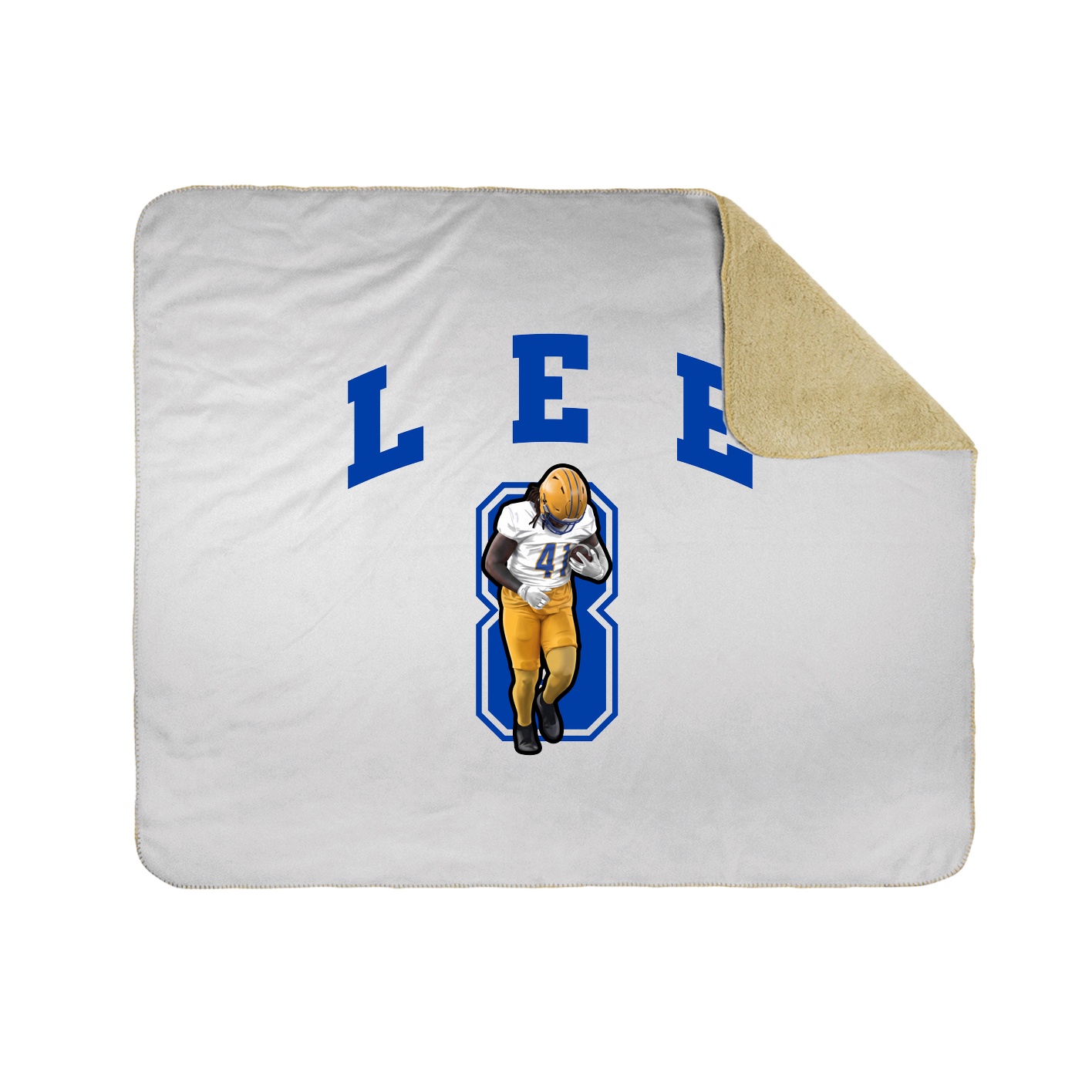 Throw Blanket — Number in White