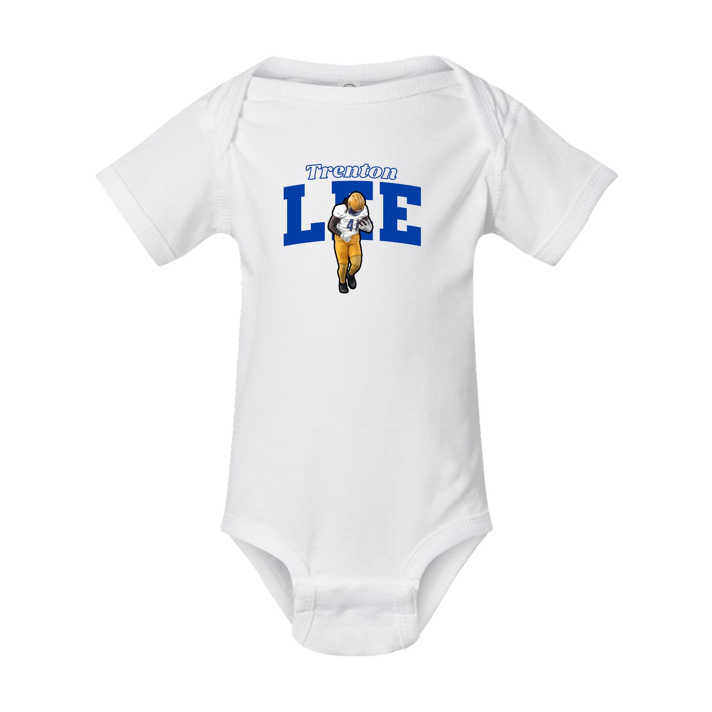 Baby Onesie — Name Arch in White