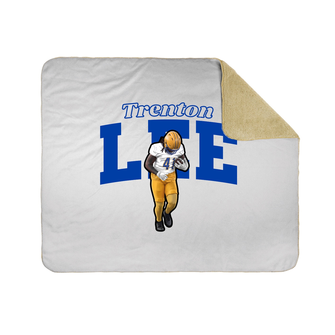 Throw Blanket — Name Arch in White