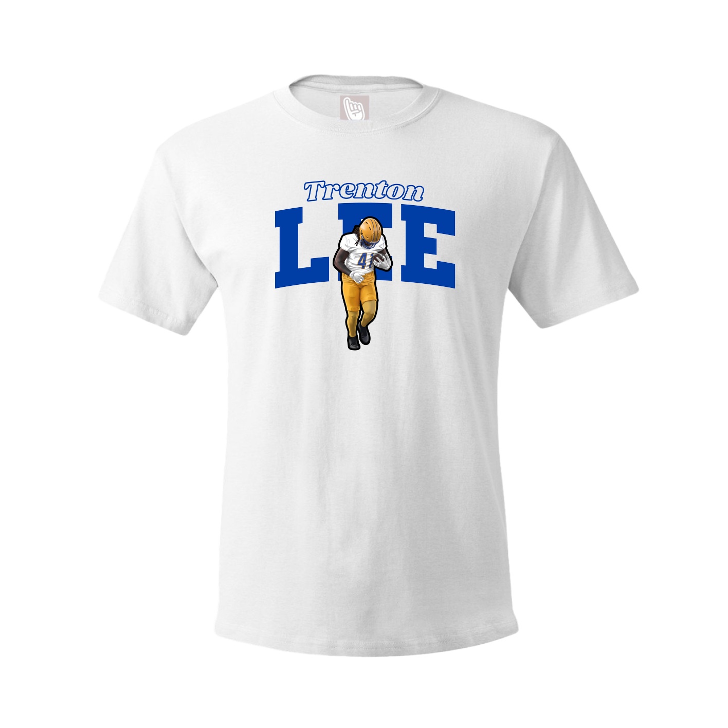 Youth Tee — Name Arch in White