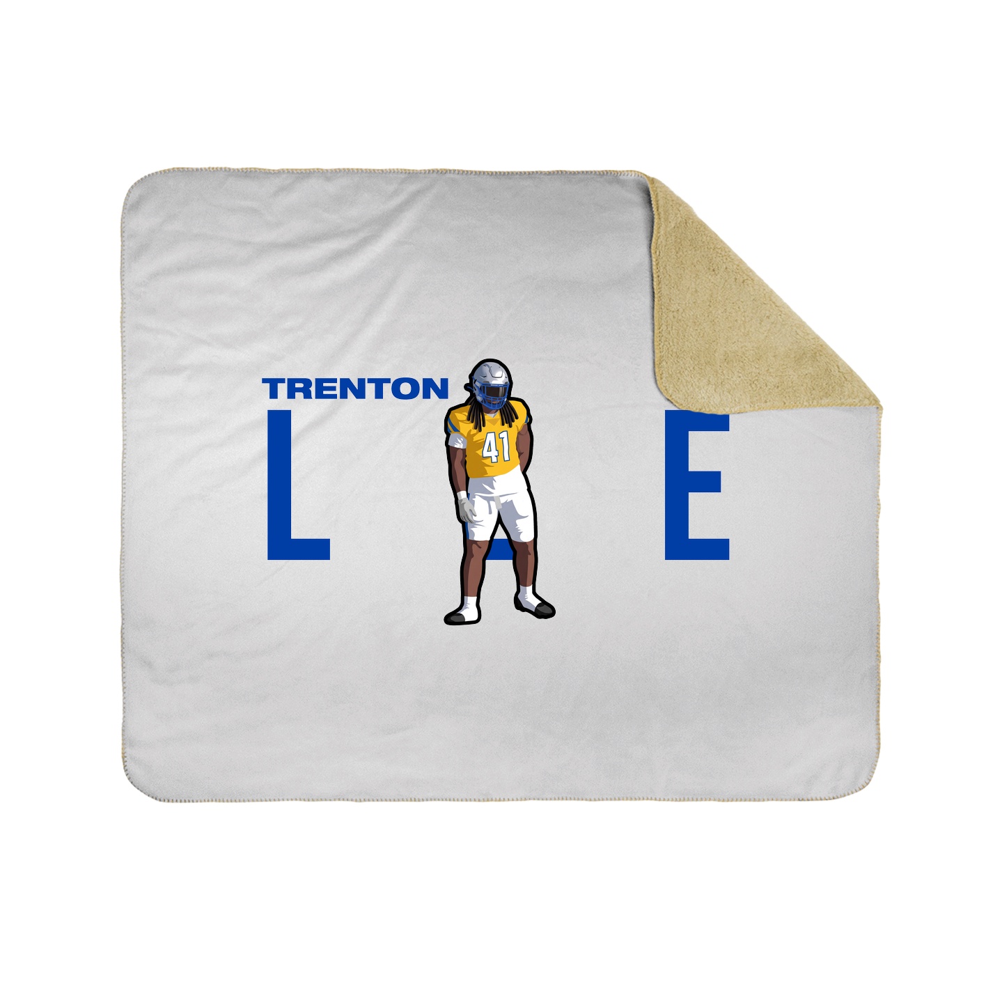 Throw Blanket — Player Name in White