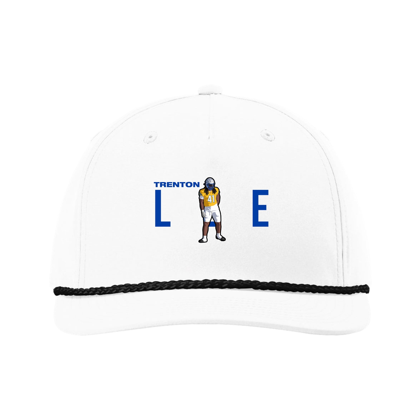 Five-Panel Classic Rope Cap — Player Name in White