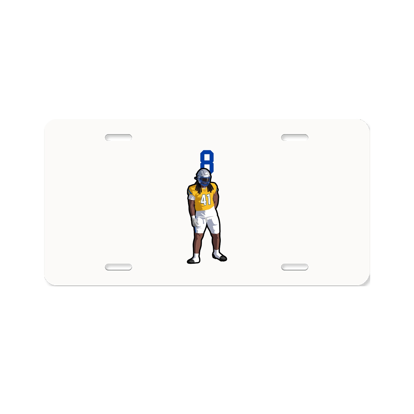 License Plate — Number Top in Classic