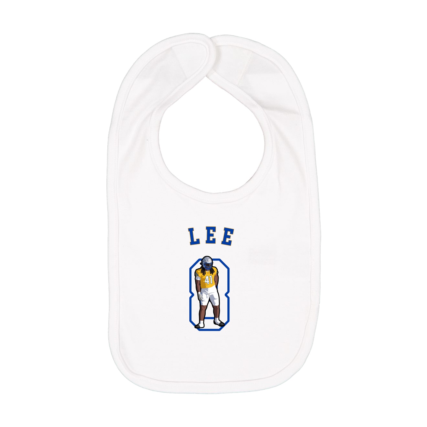 Infant Bib — Shirsey Arch in White