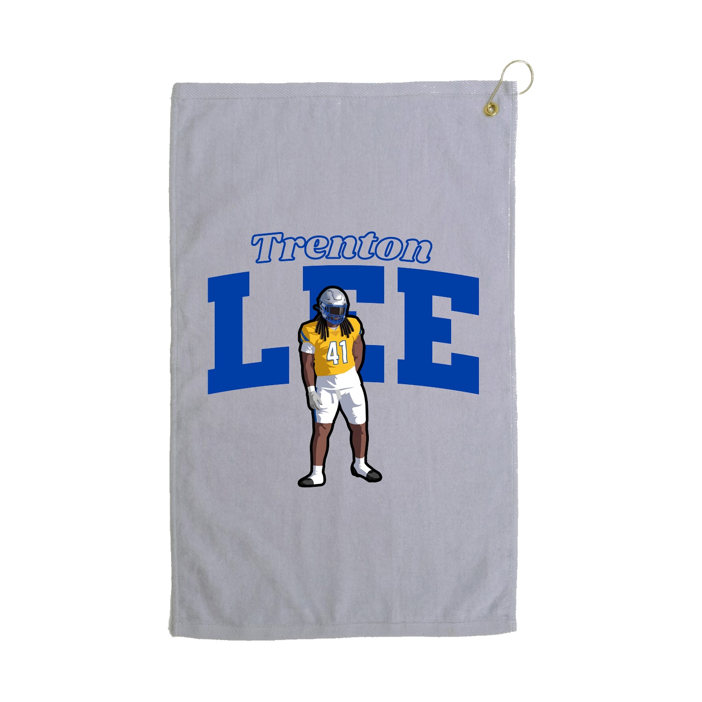 Golf Towel — Name Arch in Grey