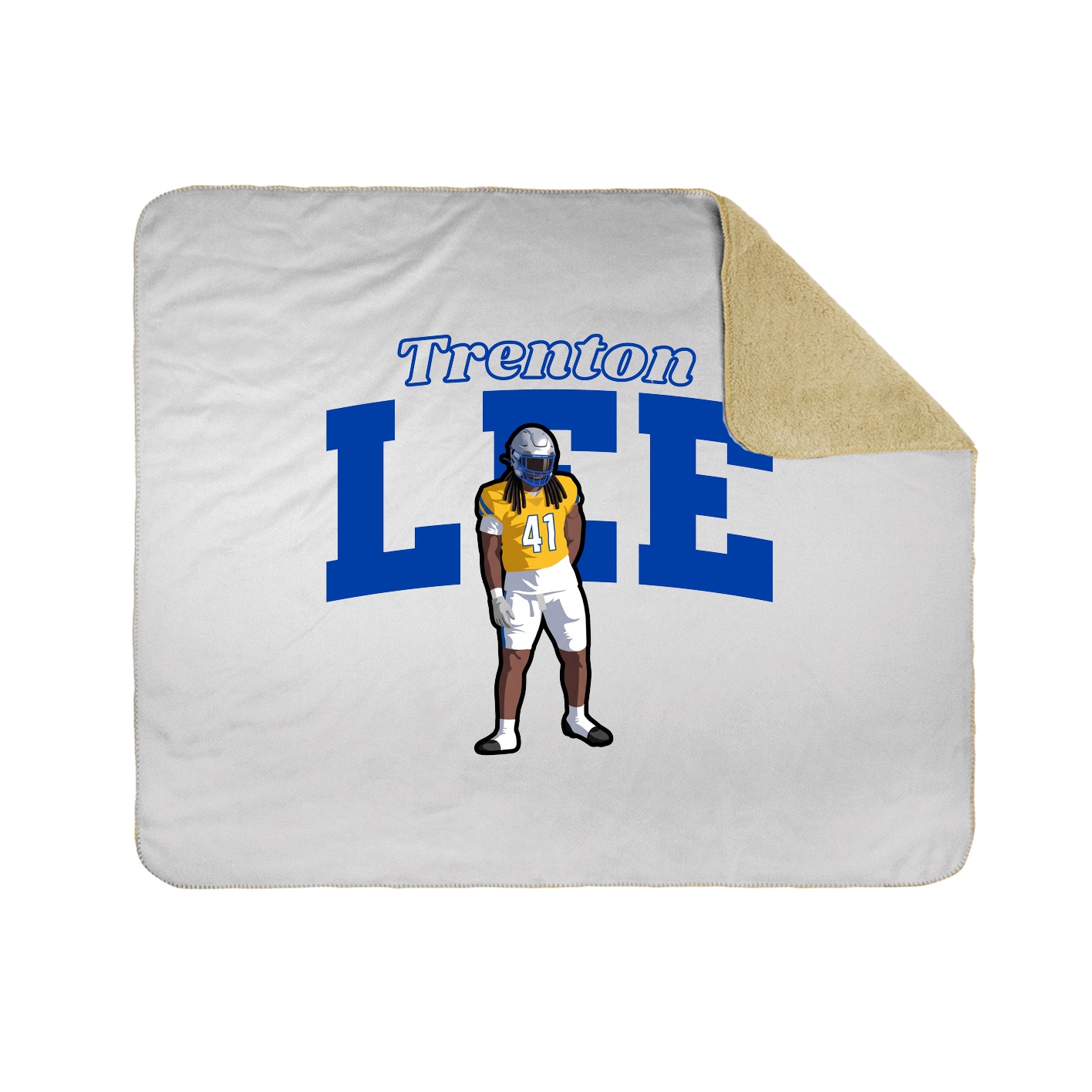 Throw Blanket — Name Arch in White