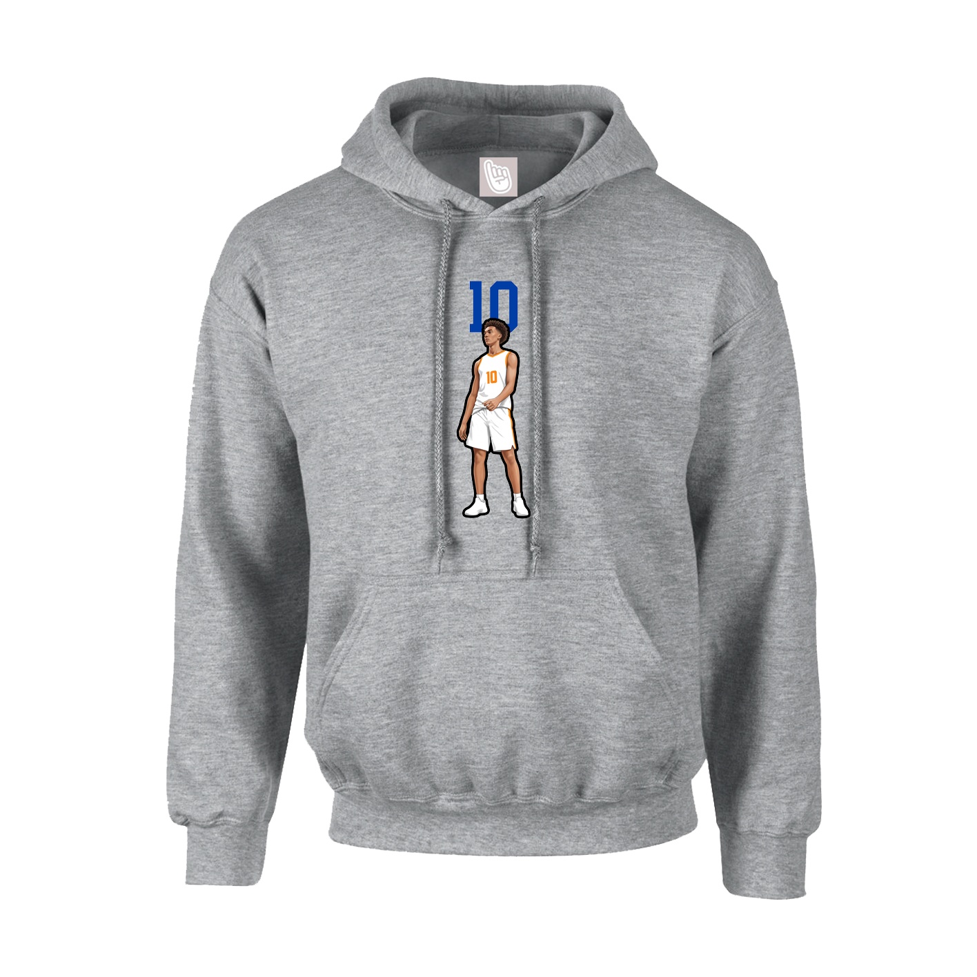 Youth Hoodie — Number Top in Grey