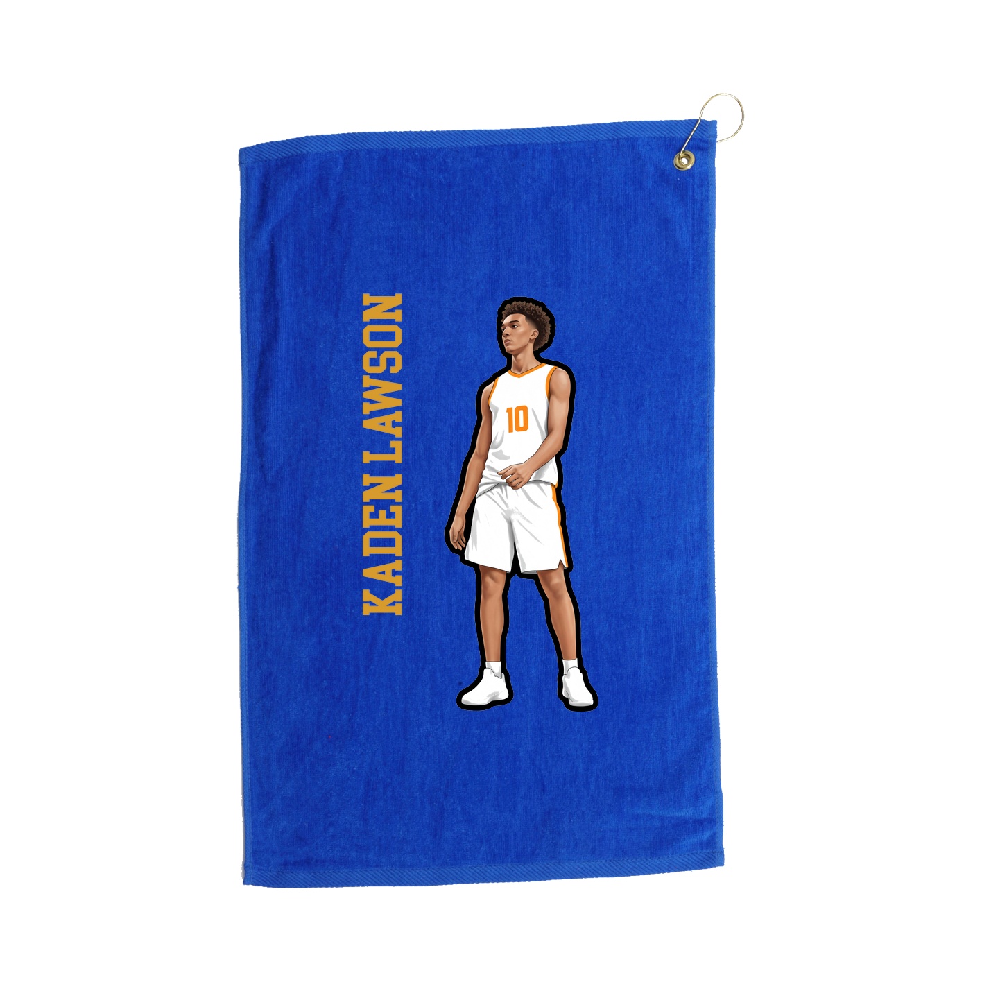 Golf Towel — Name Vertical in Royal