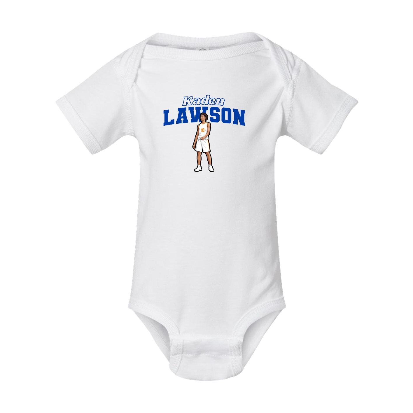 Baby Onesie — Name Arch in White