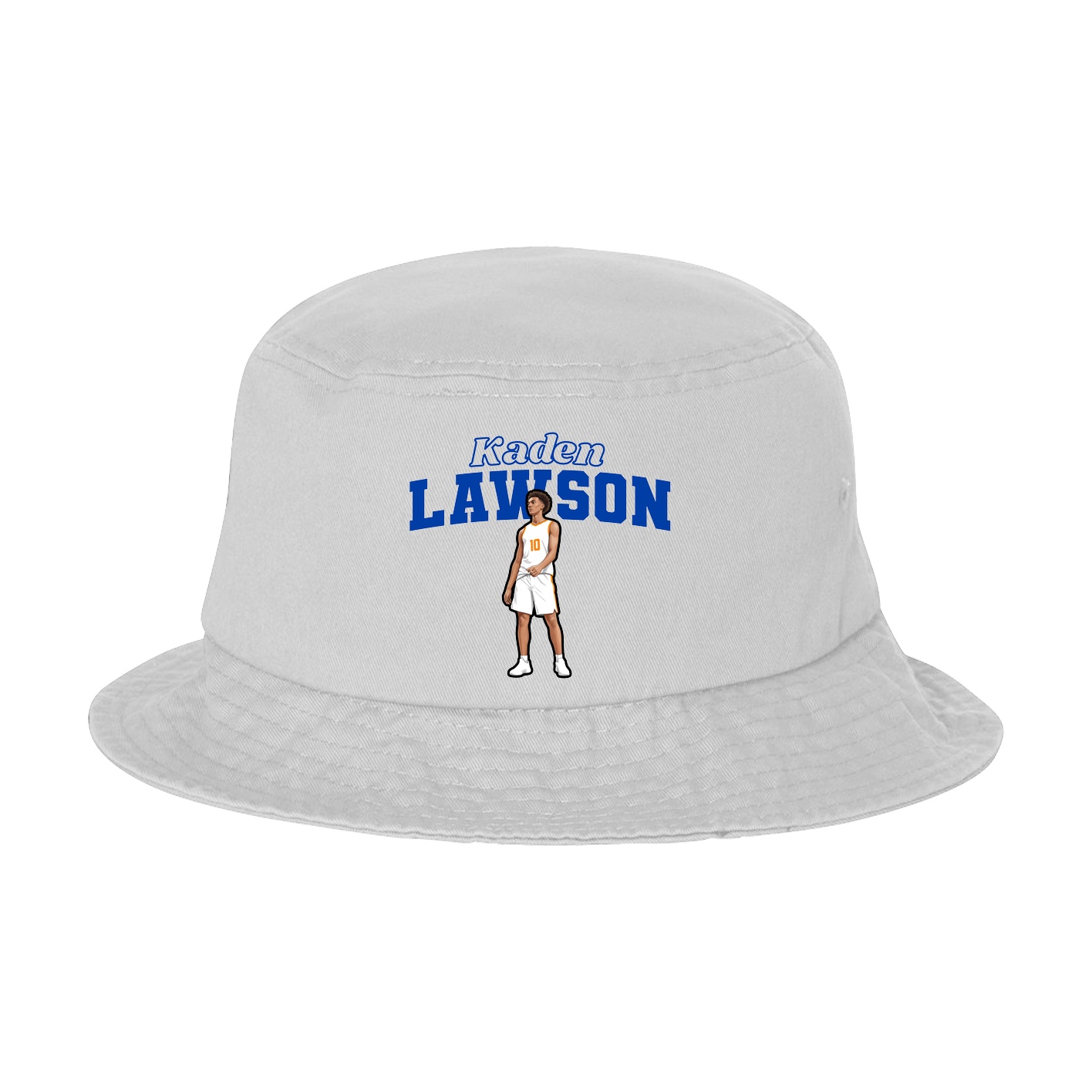 Bucket Cap — Name Arch in White