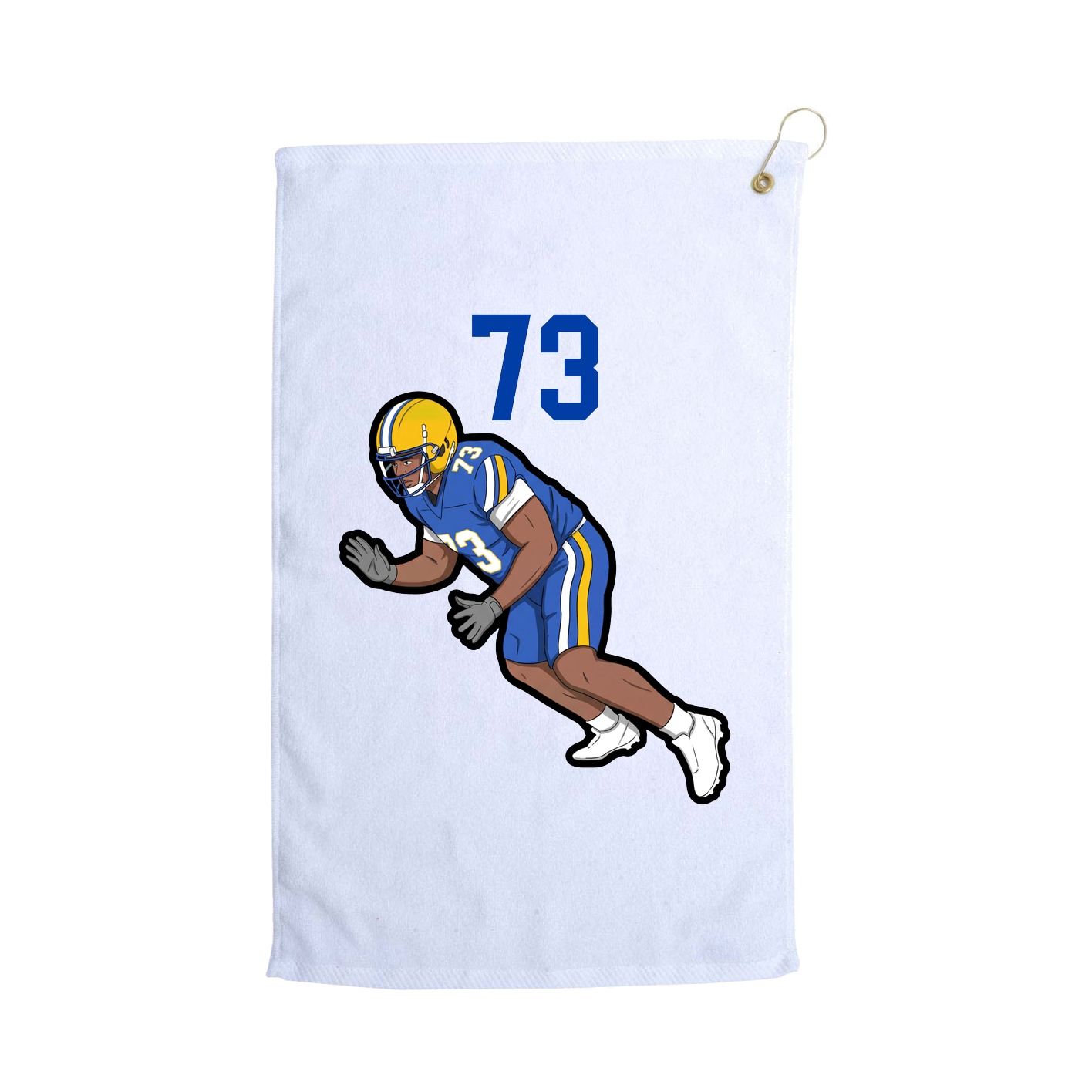 Golf Towel — Number Top in White