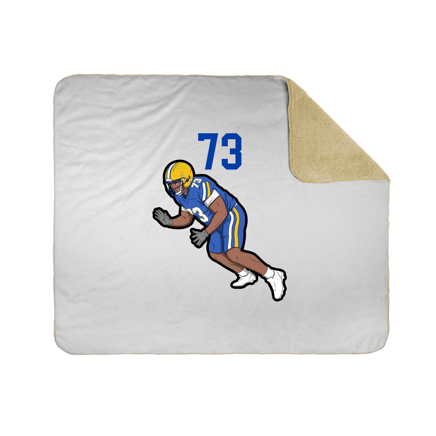 Throw Blanket — Number Top in White