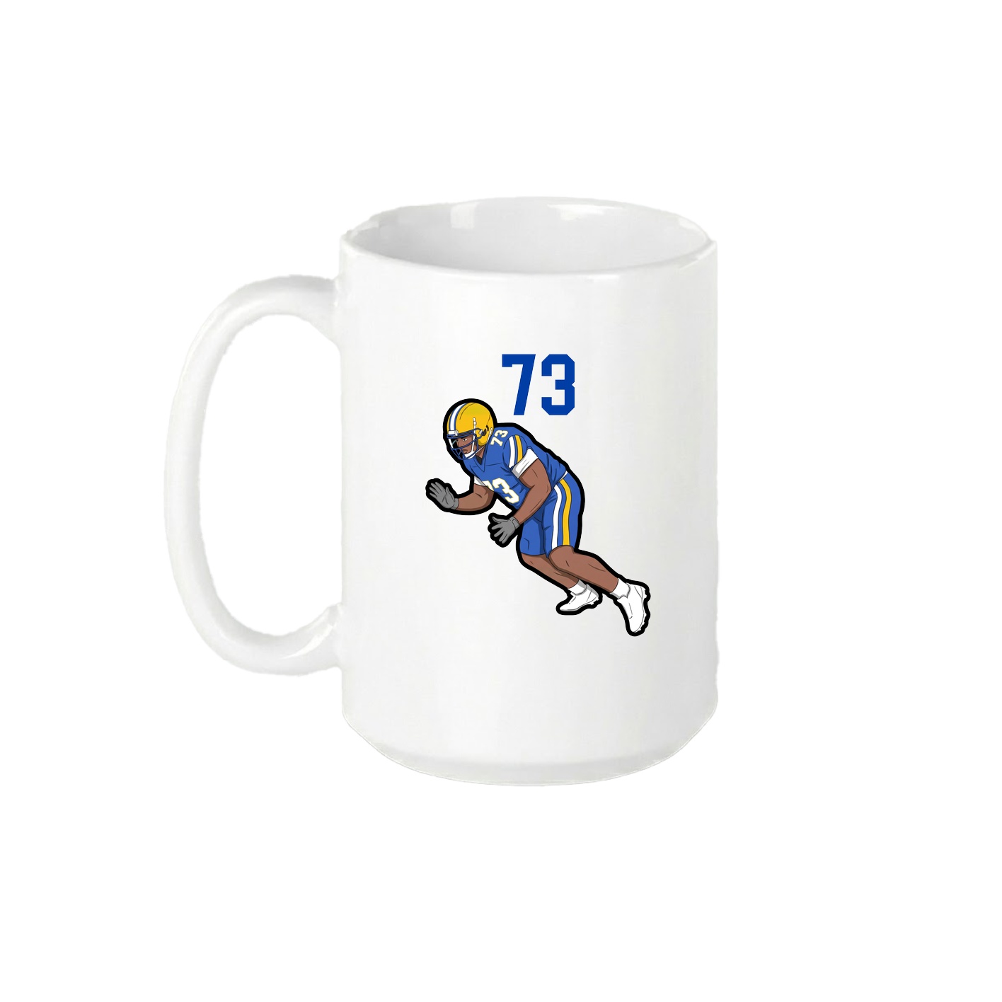 15oz Coffee Mug — Number Top in White