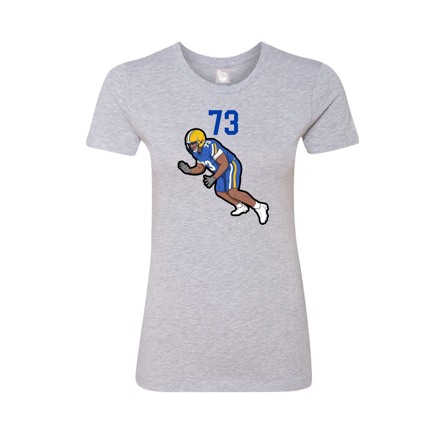 Fitted Women's Tee — Number Top in Grey