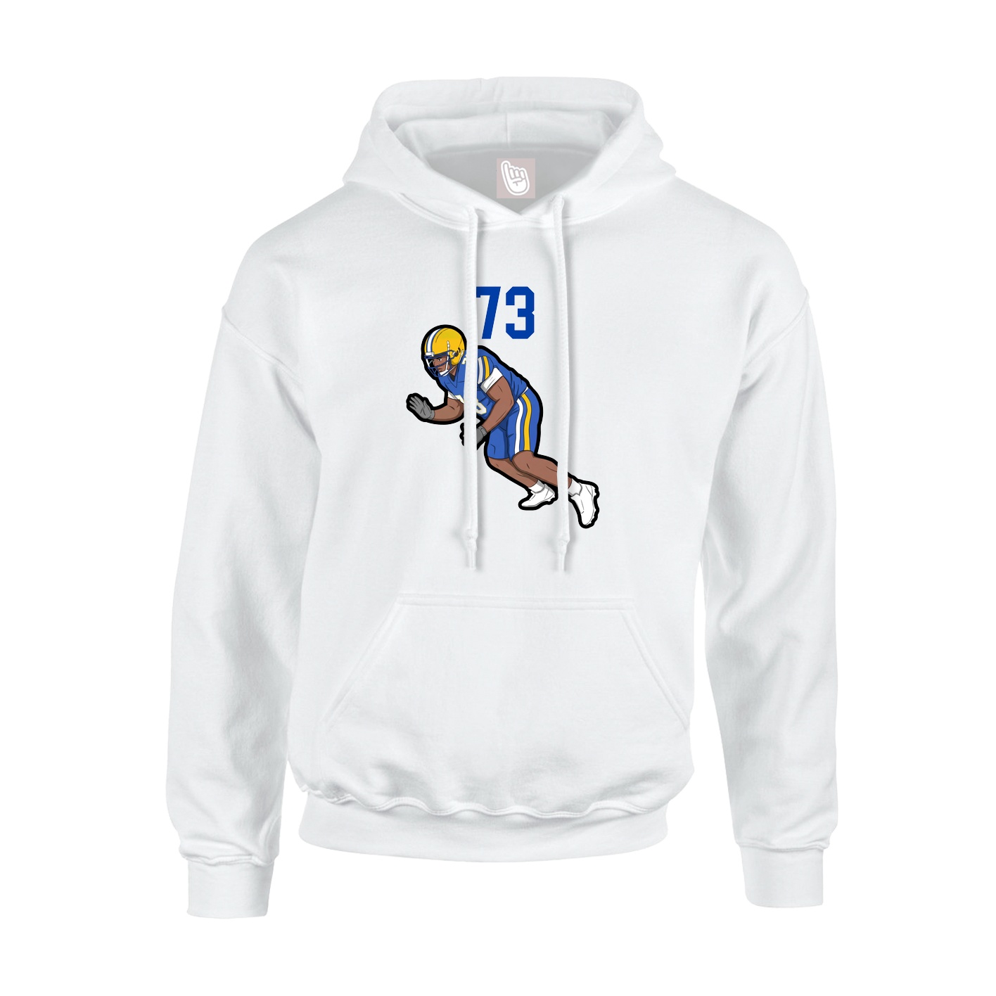 Hoodie — Number Top in White