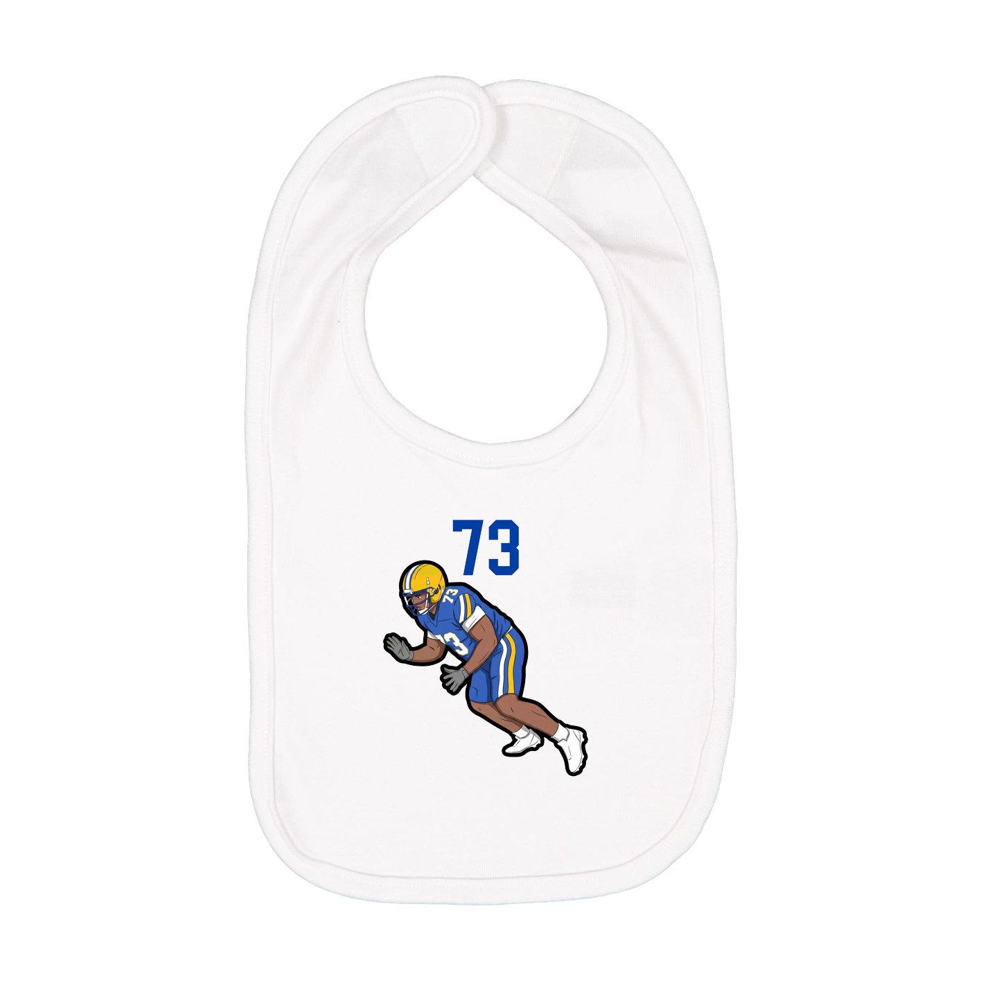 Infant Bib — Number Top in White