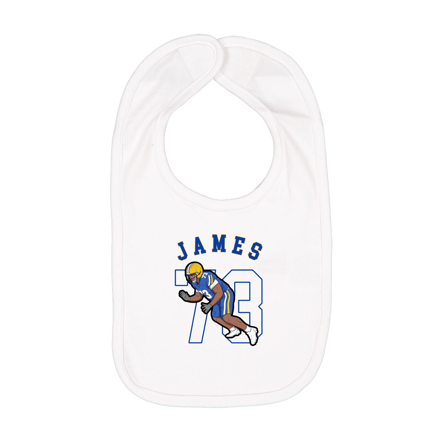 Infant Bib — Shirsey Arch in White