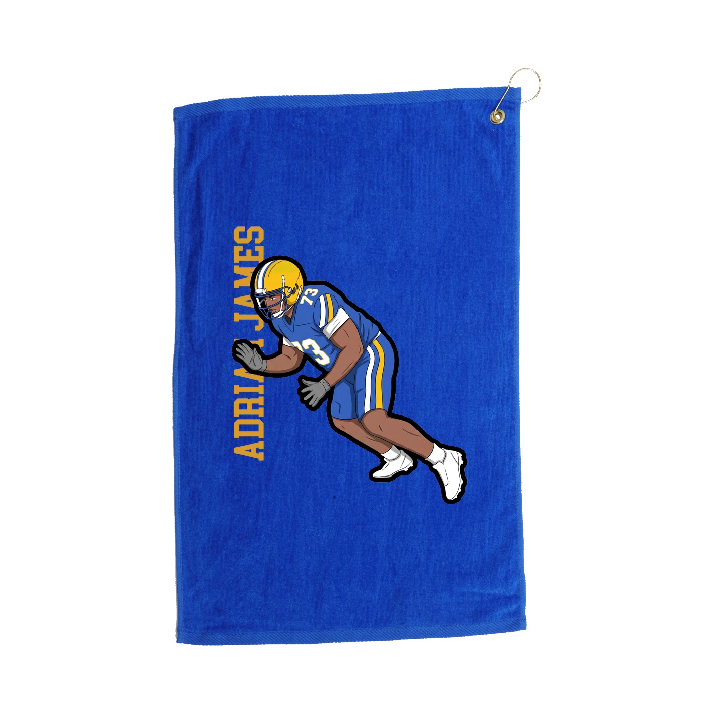 Golf Towel — Name Vertical in Royal