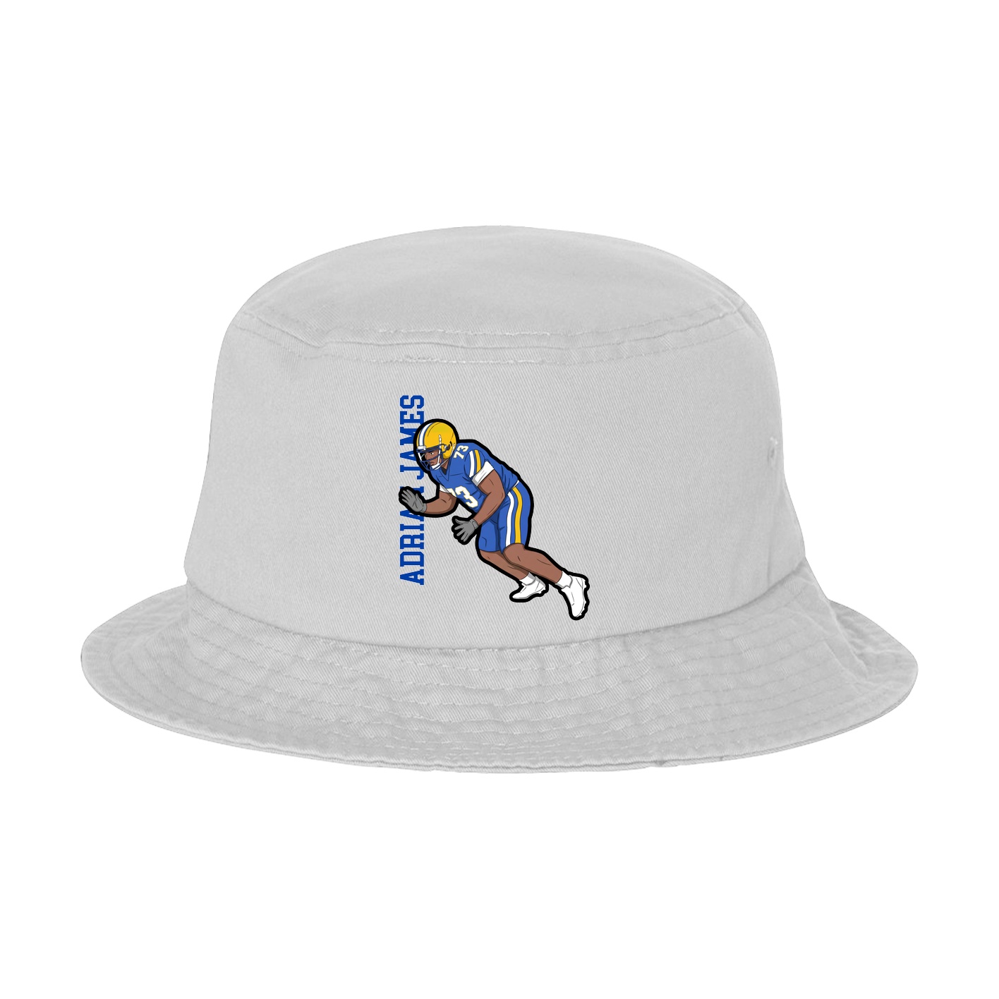 Bucket Cap — Name Vertical in White
