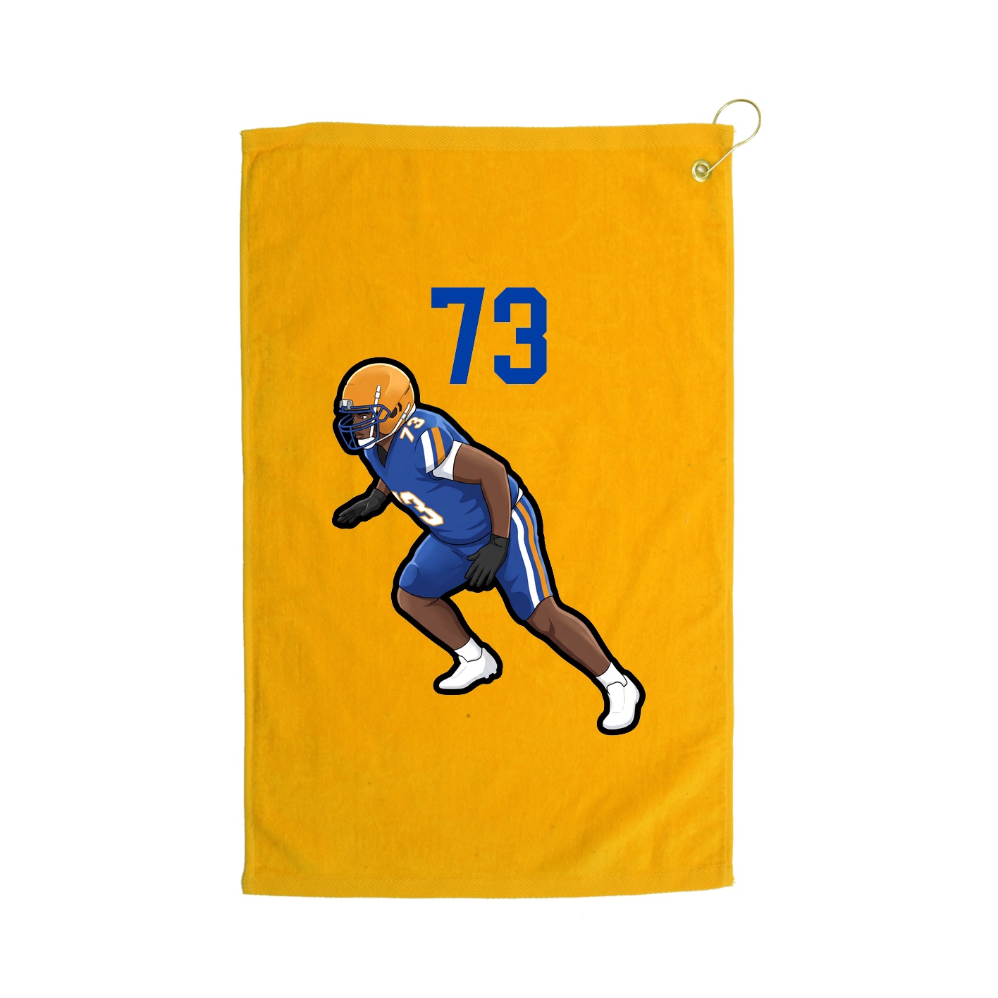Golf Towel — Number Top in Gold
