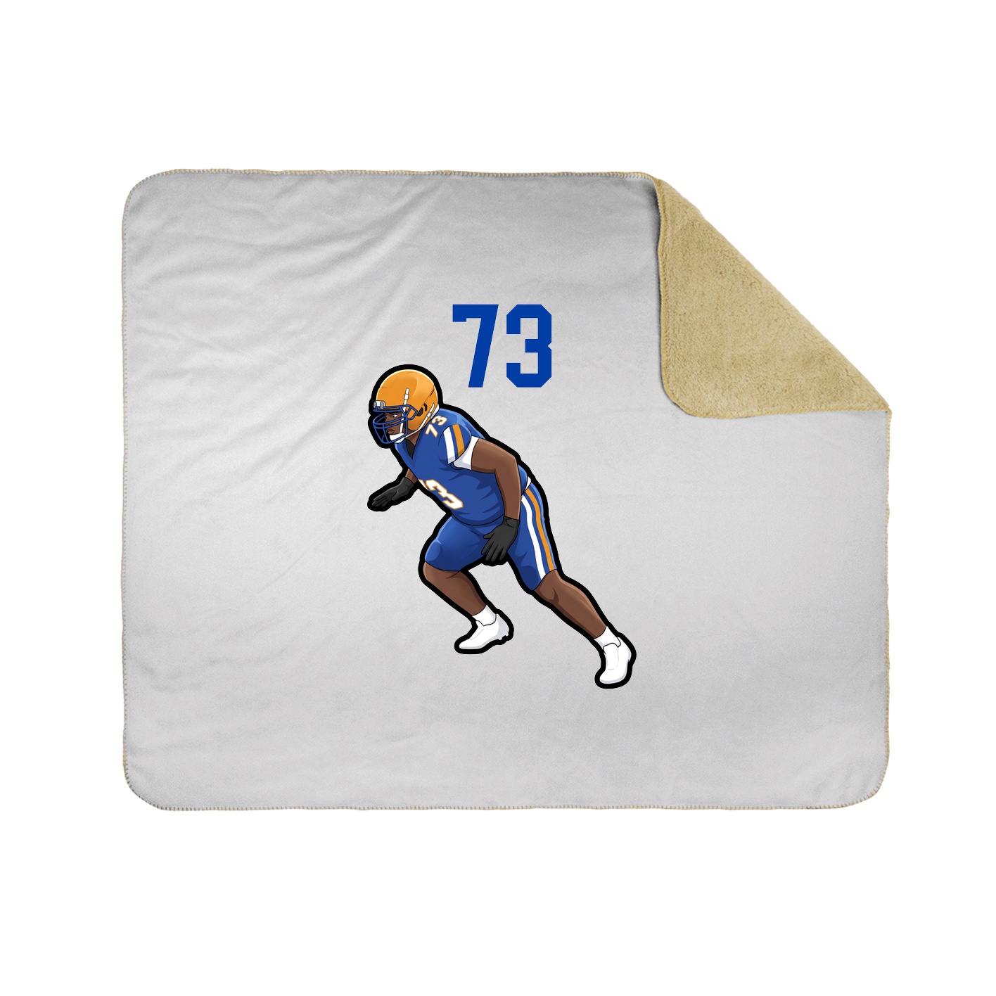 Throw Blanket — Number Top in White