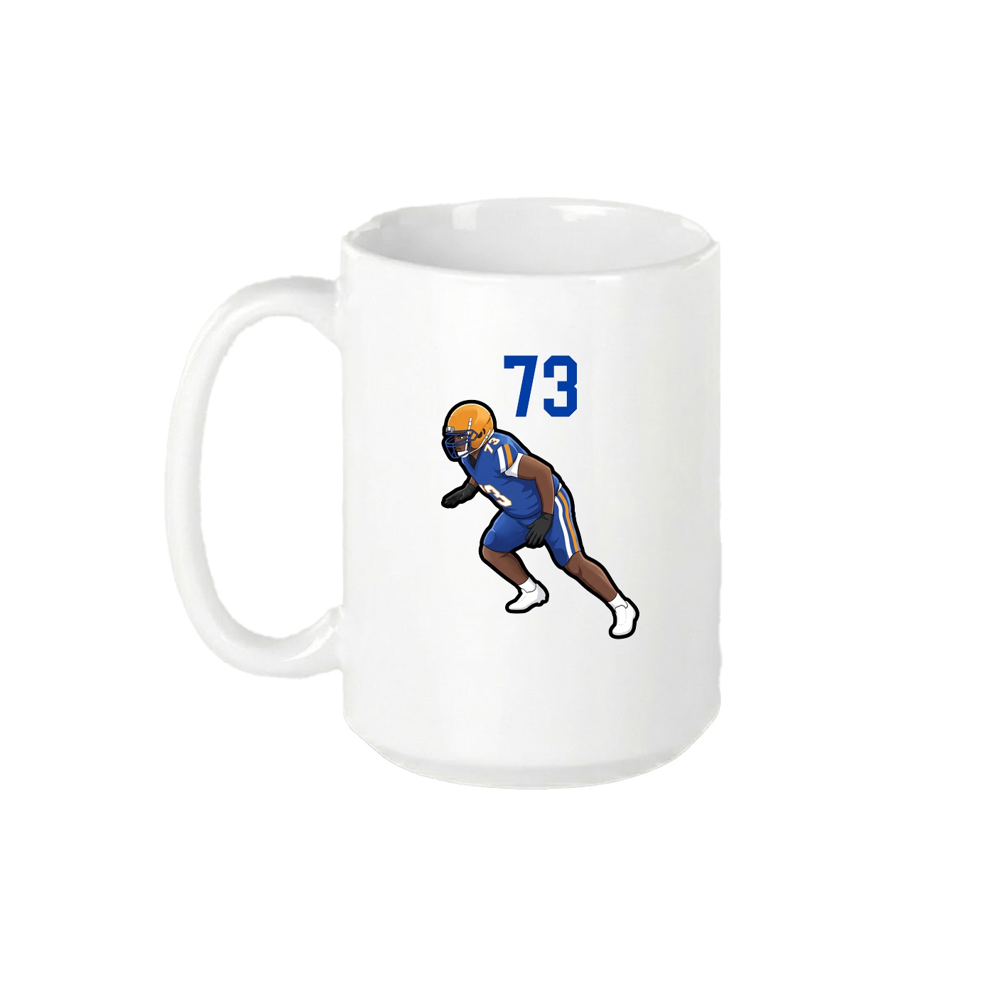 15oz Coffee Mug — Number Top in White