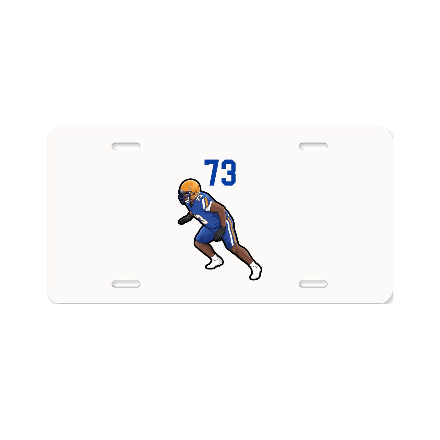 License Plate — Number Top in Classic