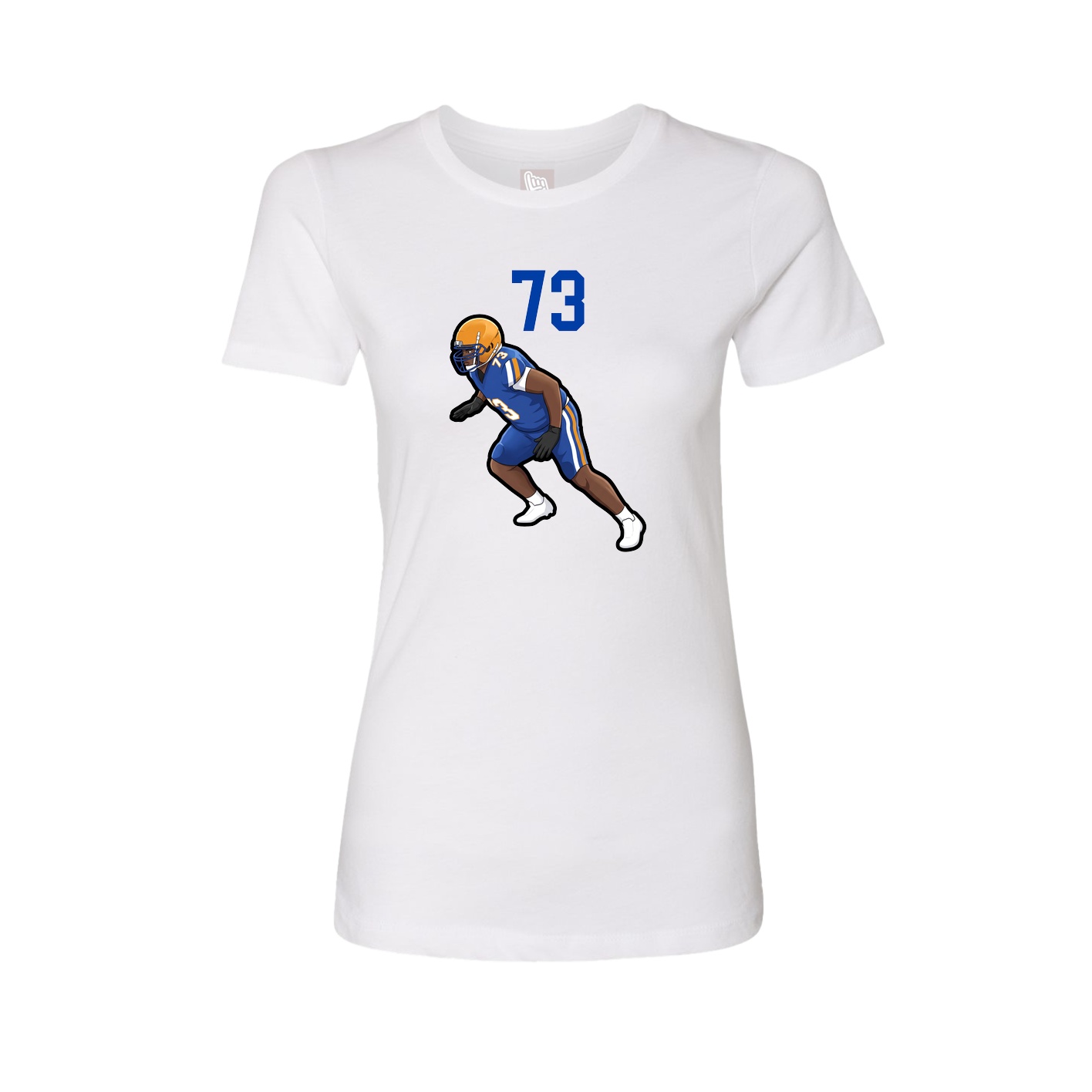Fitted Women's Tee — Number Top in White