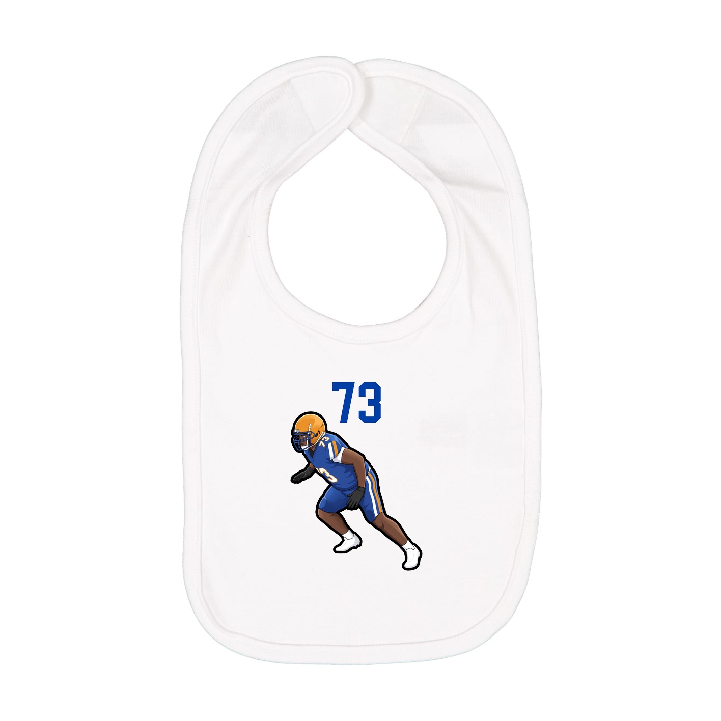 Infant Bib — Number Top in White