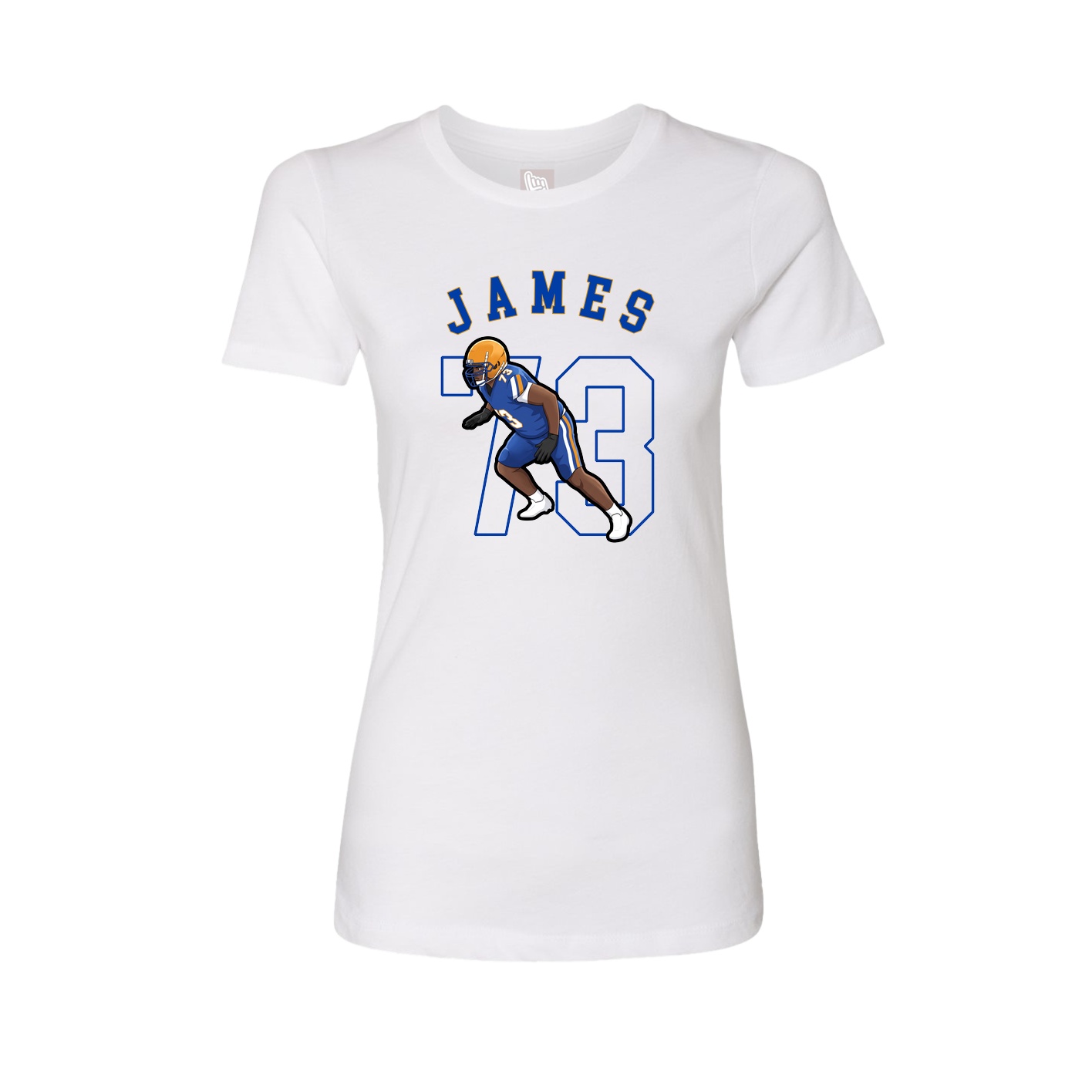 Fitted Women's Tee — Shirsey Arch in White